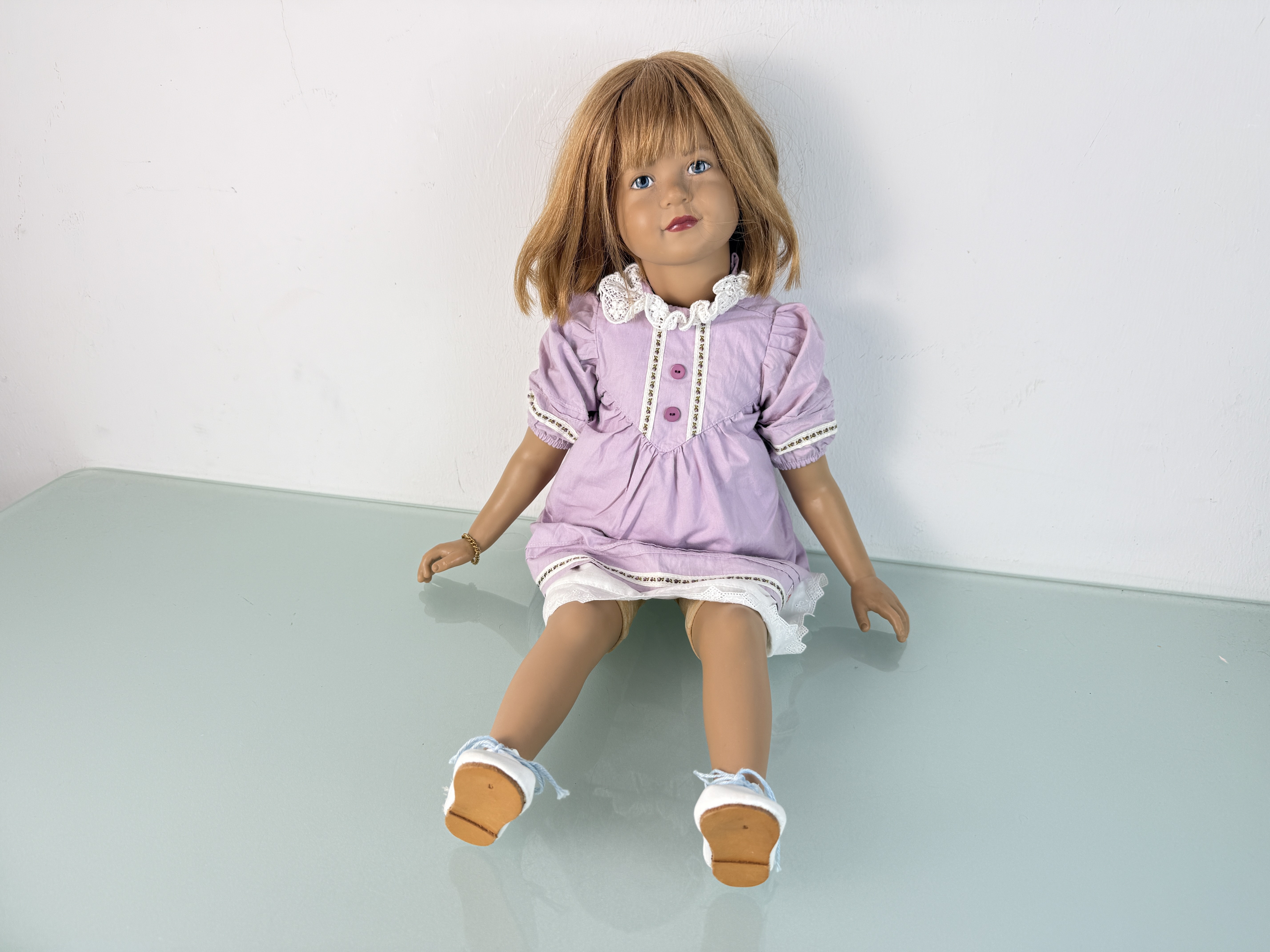 Künstlerpuppe Sigikid Ilse Wippler Vinyl Puppe 62 cm. Top Zustand   