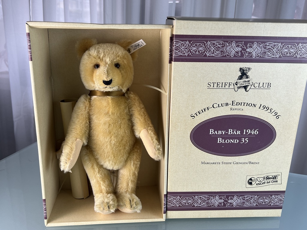  Steiff Tier 420054 Club Edition 1995 TeddyBär 35 cm mit Ovp. Top Zustand   