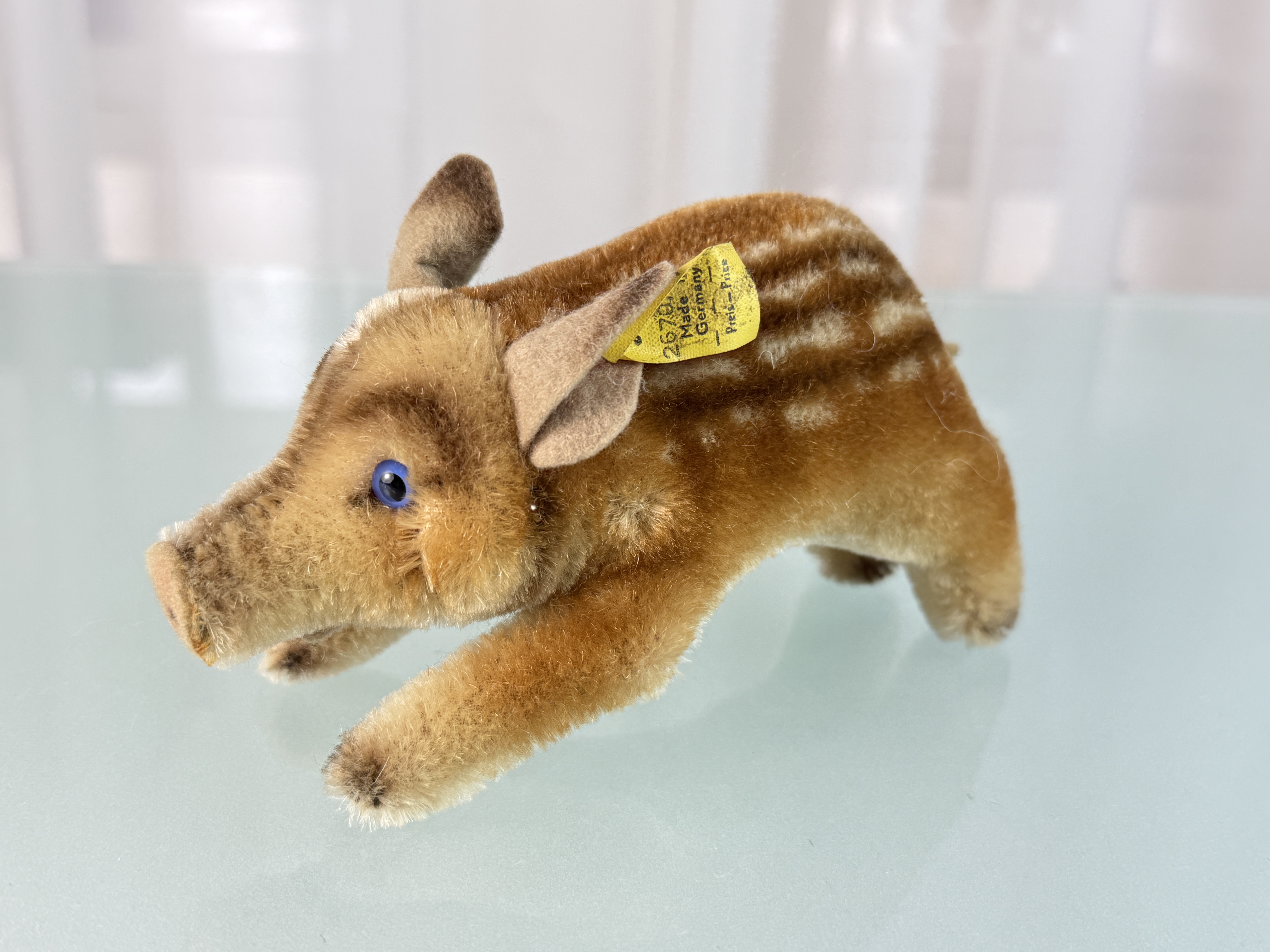 Steiff Tier Stofftier Wildschwein 9 x 15 cm Top Zustand 