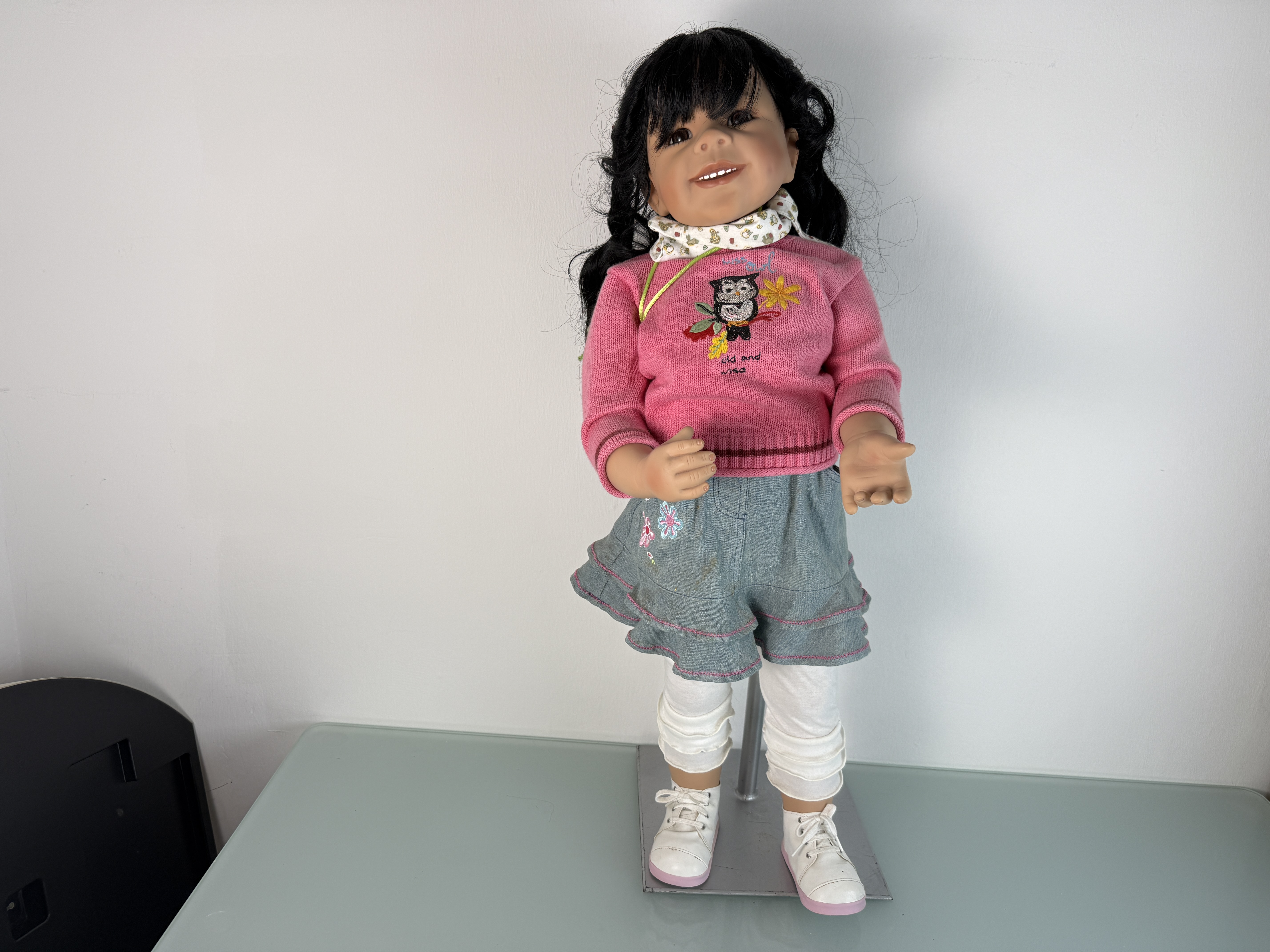 Künstlerpuppe Puppe Monika Levenig Vinyl Puppe 80 cm. Guter Zustand 