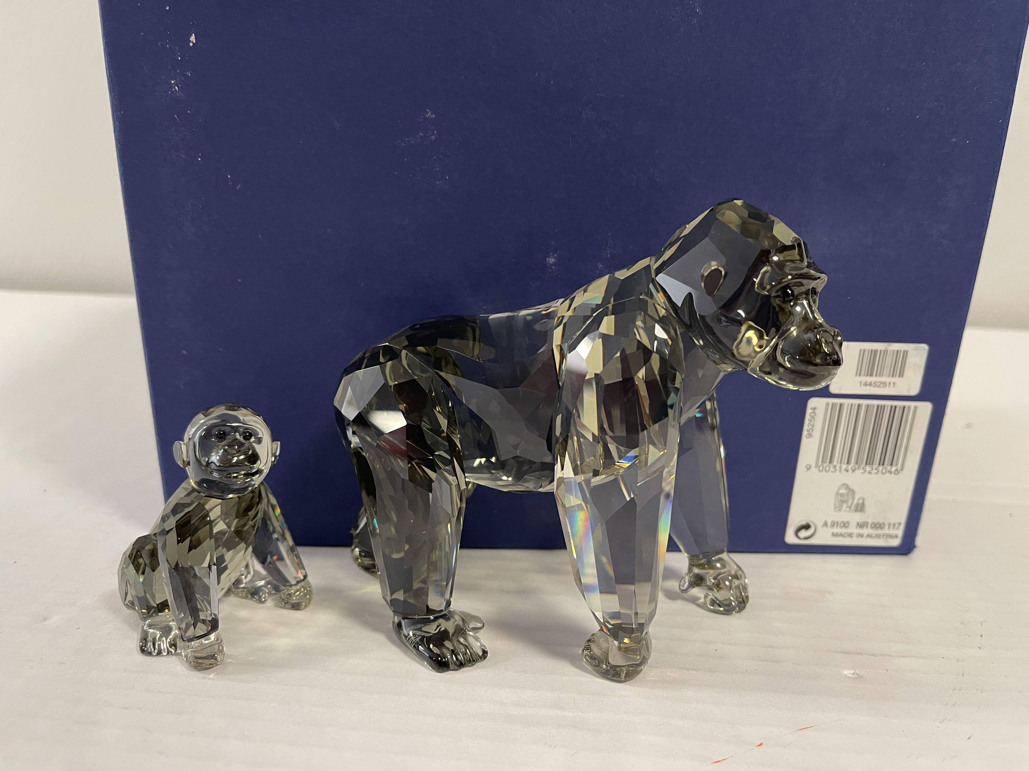  Swarovski Figur 952504 Jahresfiguren 2009 Gorillas. - Ovp & Zertifikat. Top Zustand   
