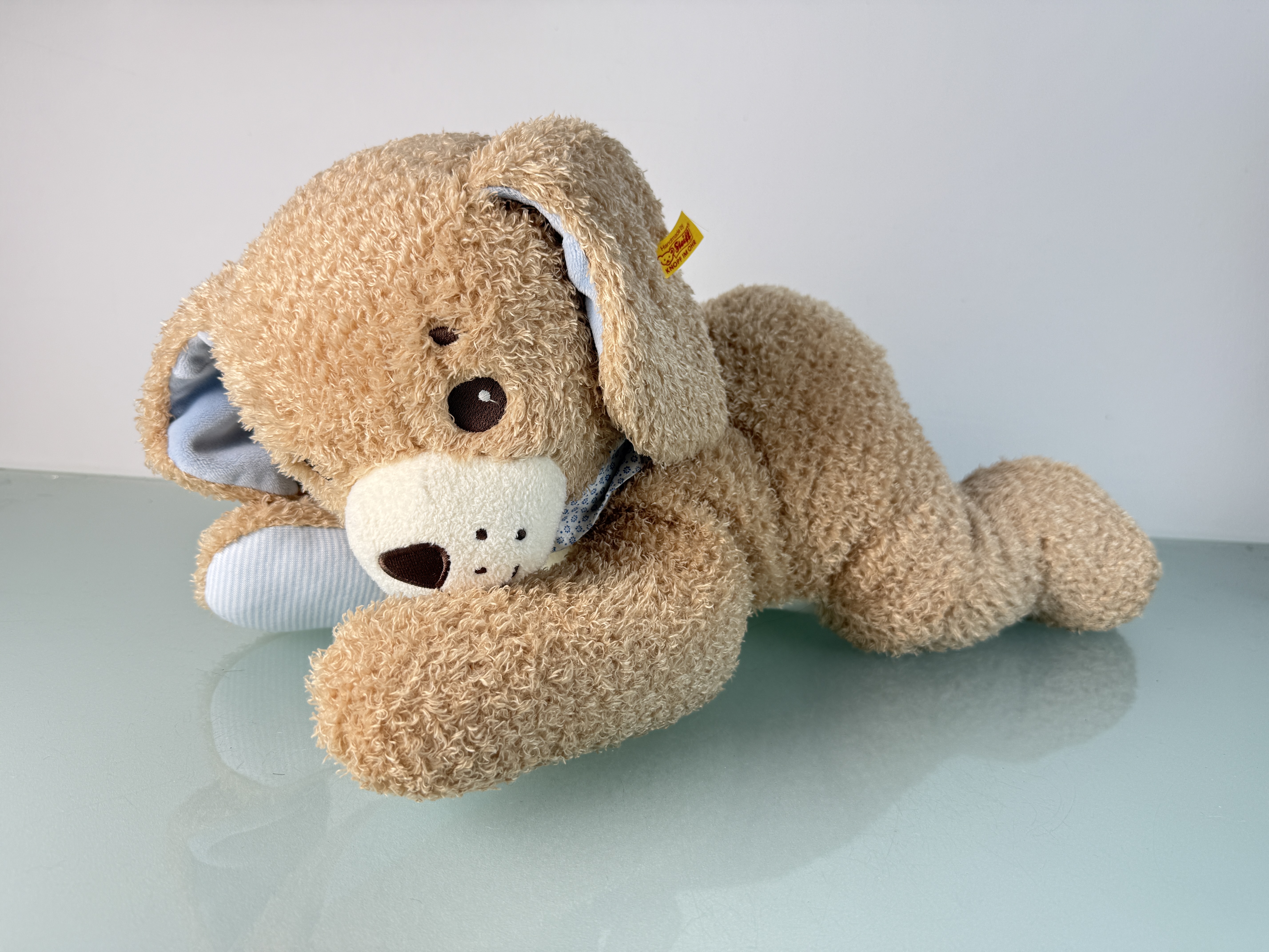 Steiff Tier 239724  Kuscheltier Gute Nacht Hund 25 x 45 cm. Top Zustand