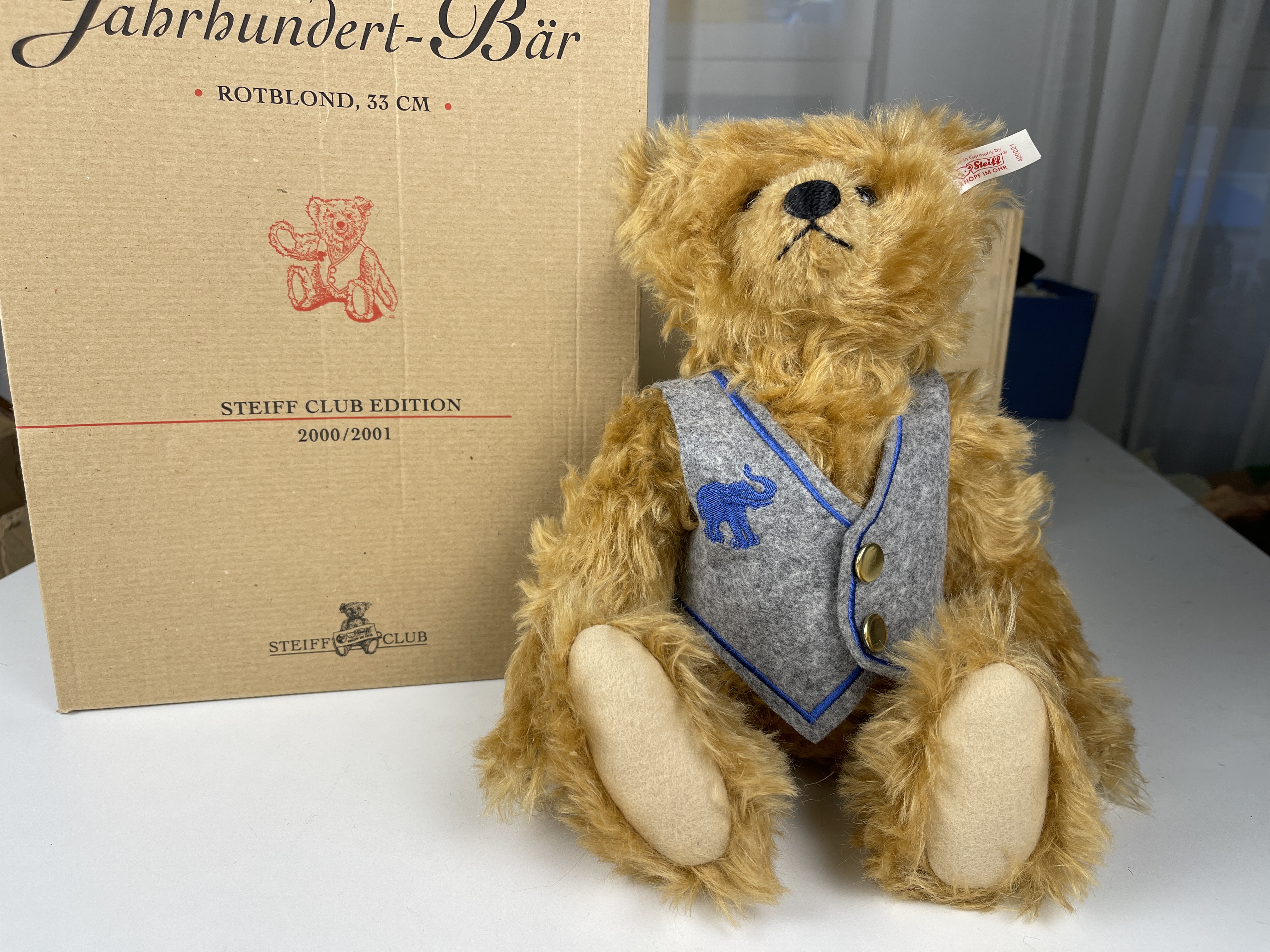 Steiff Tier 420221 Jahrhundertbär Teddy 32 cm. Top Zustand + OVP