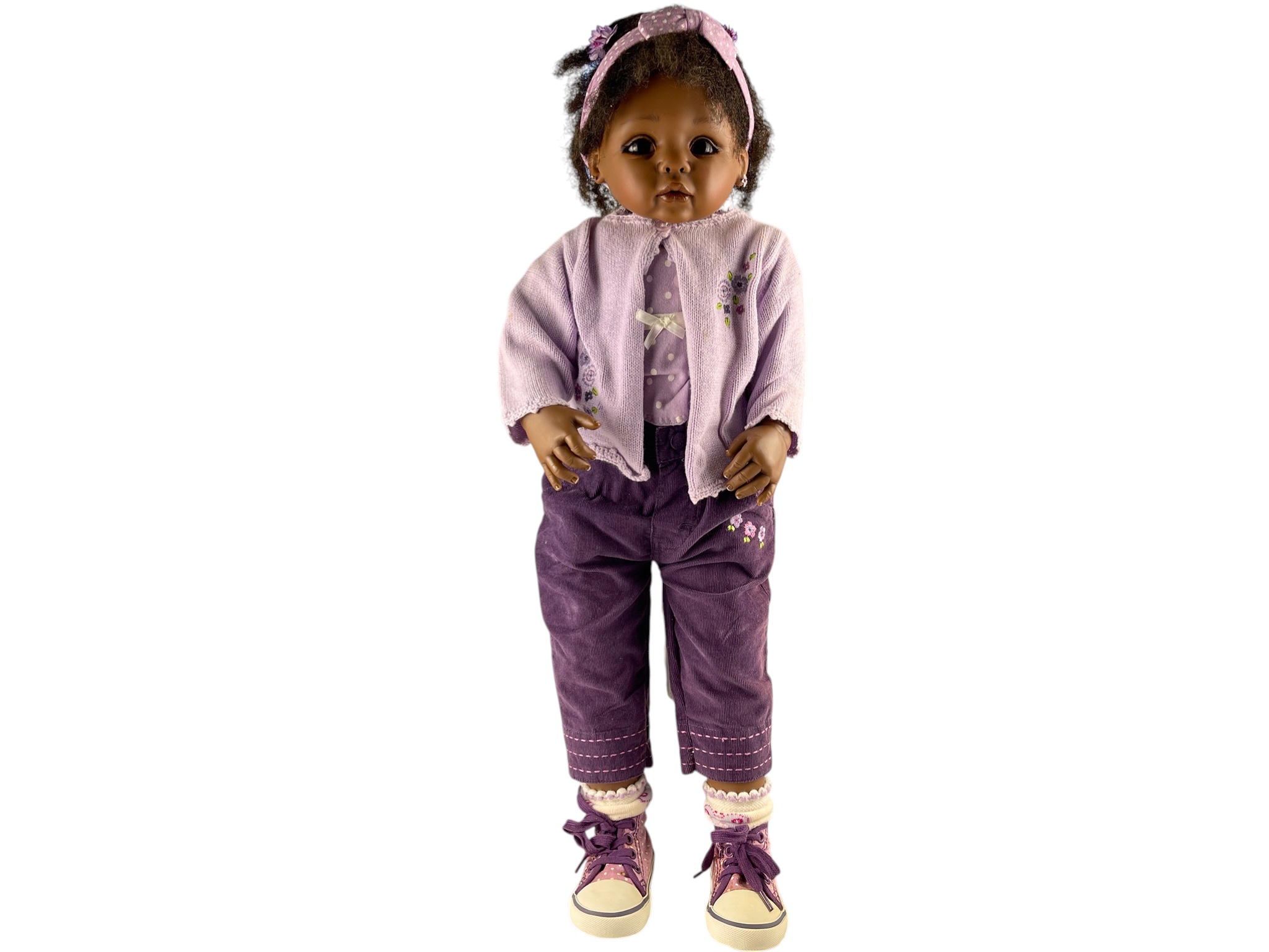 Künstlerpuppe Gaby Jaques Vinyl Puppe 65 cm. Top Zustand  