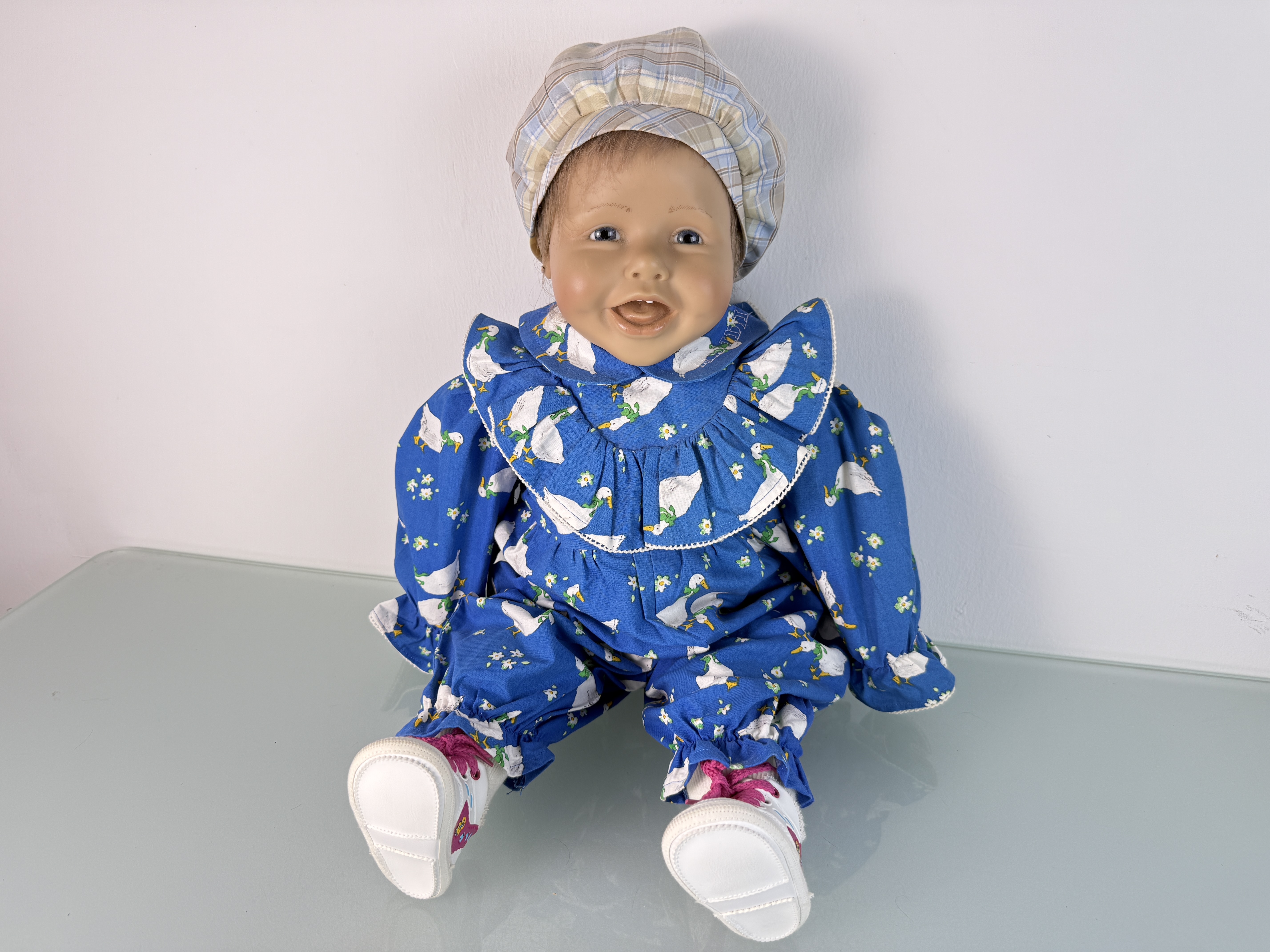 Künstlerpuppe Sammler Brigitte Leman Vinyl Puppe 65 cm. Top Zustand.   