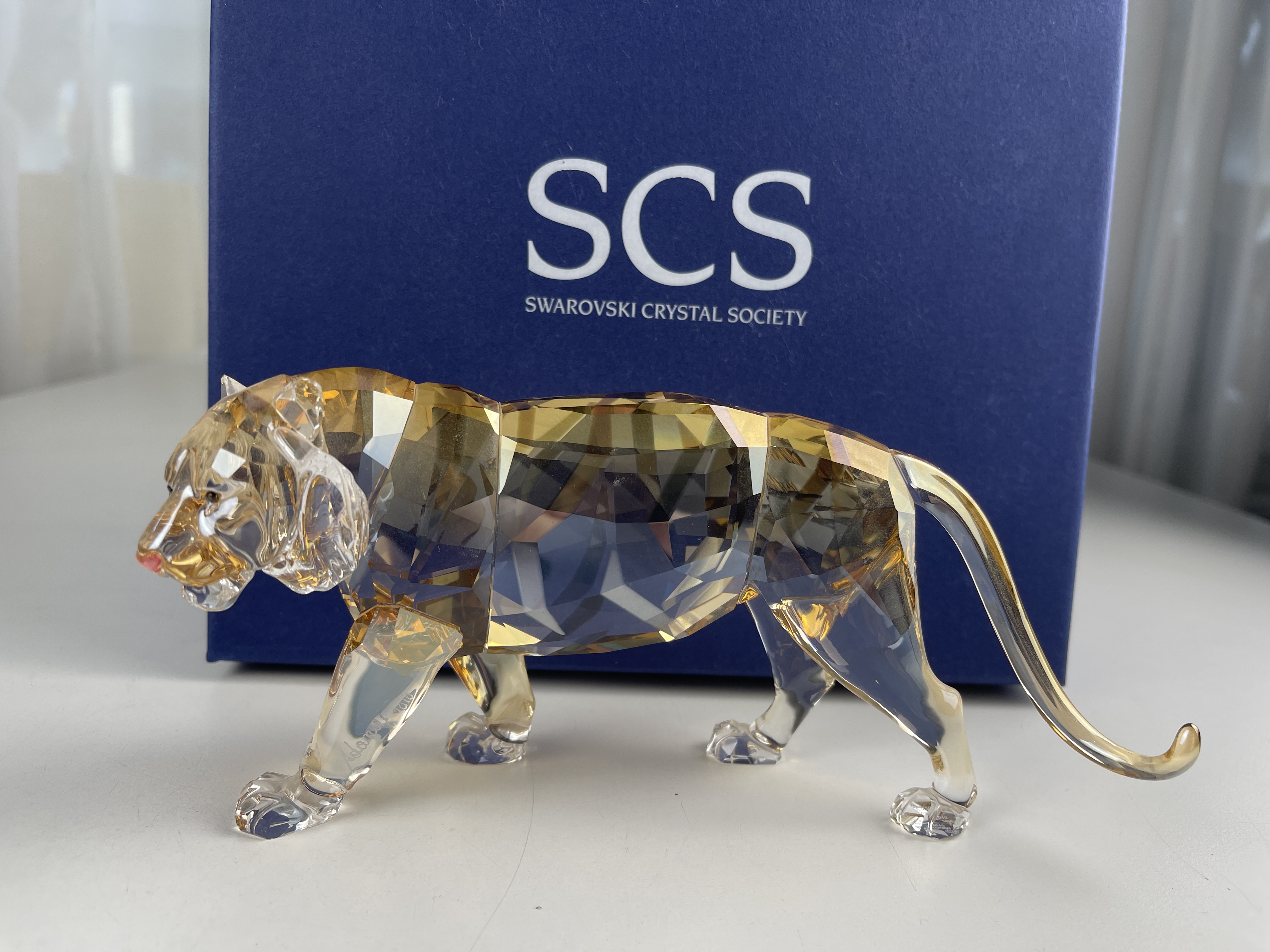 Swarovski Figur 1003148 Tiger 18 cm. Kiste und Zertifikat. Top Zustand  