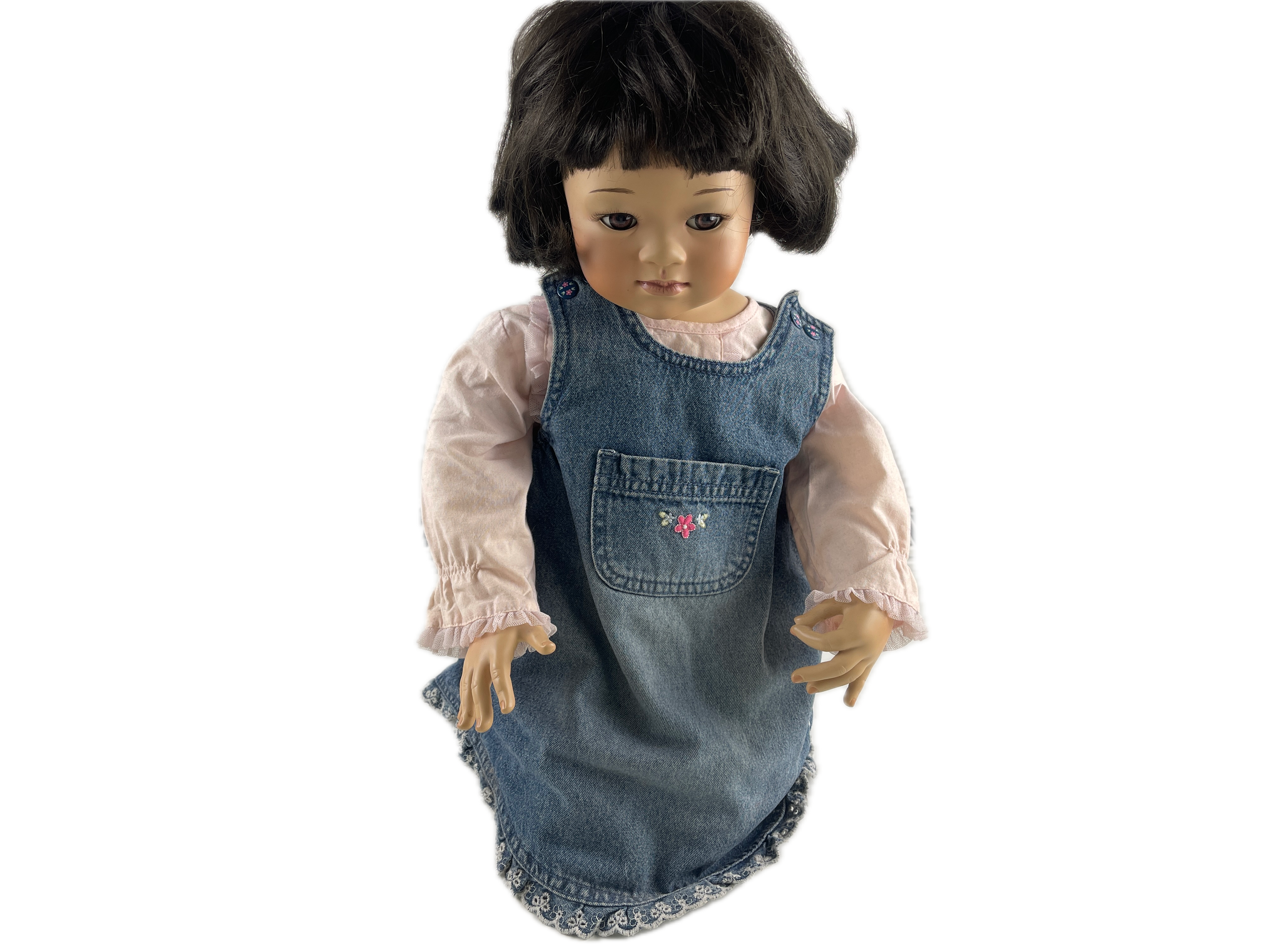 Künstlerpuppe Pamela Erff Porzellan Puppe 41 cm. Top Zustand  