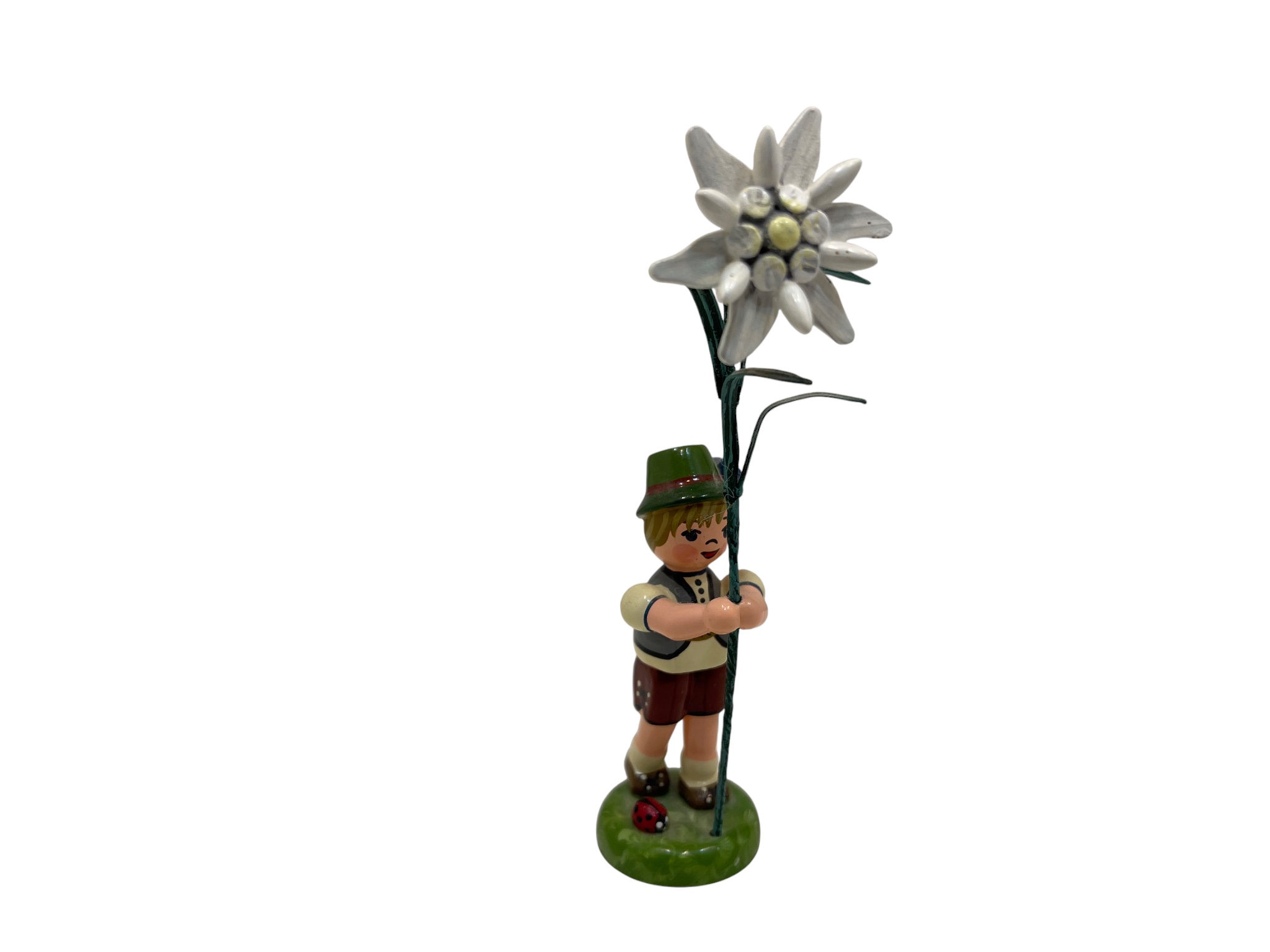 Erzgebirge Hubrig Figur Sammler Holz Figur Blumenkind 11,5 cm. Top Zustand      