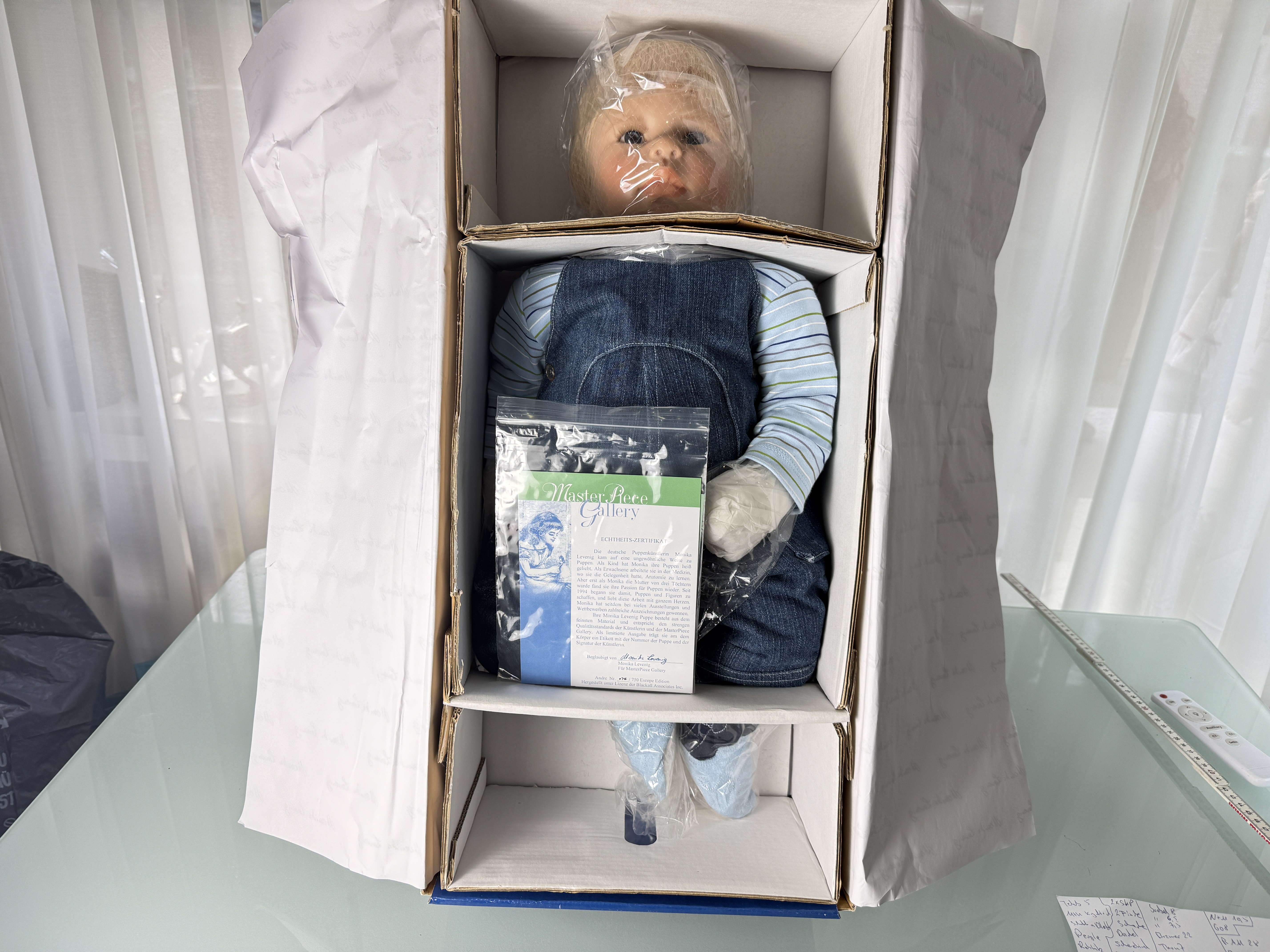 Künstlerpuppe Puppe Monika Levenig Vinyl Puppe 60 cm. Top Zustand 