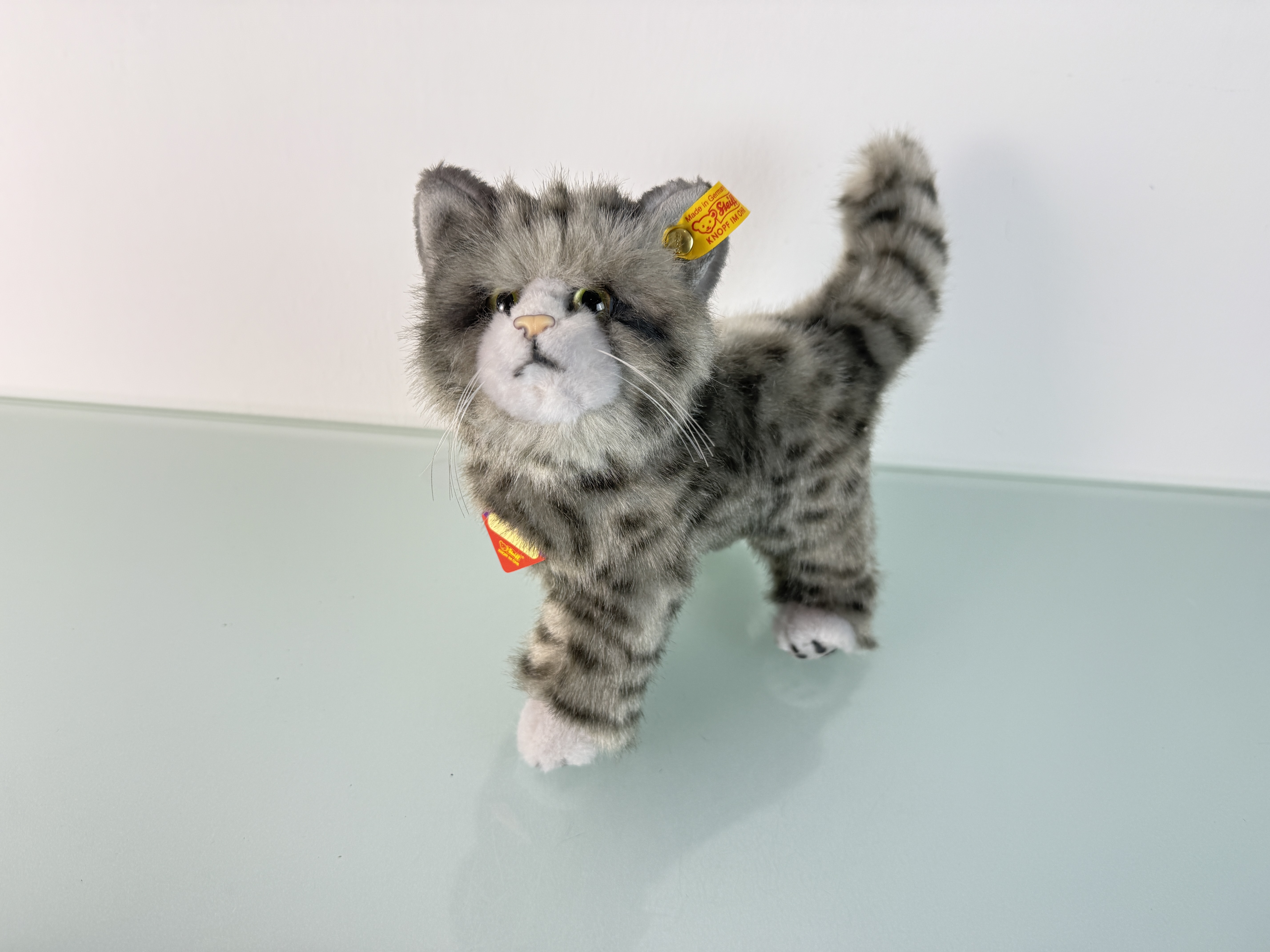 Steiff Tier 075339 Whiskas Katze 12 x 28 cm - Top Zustand  