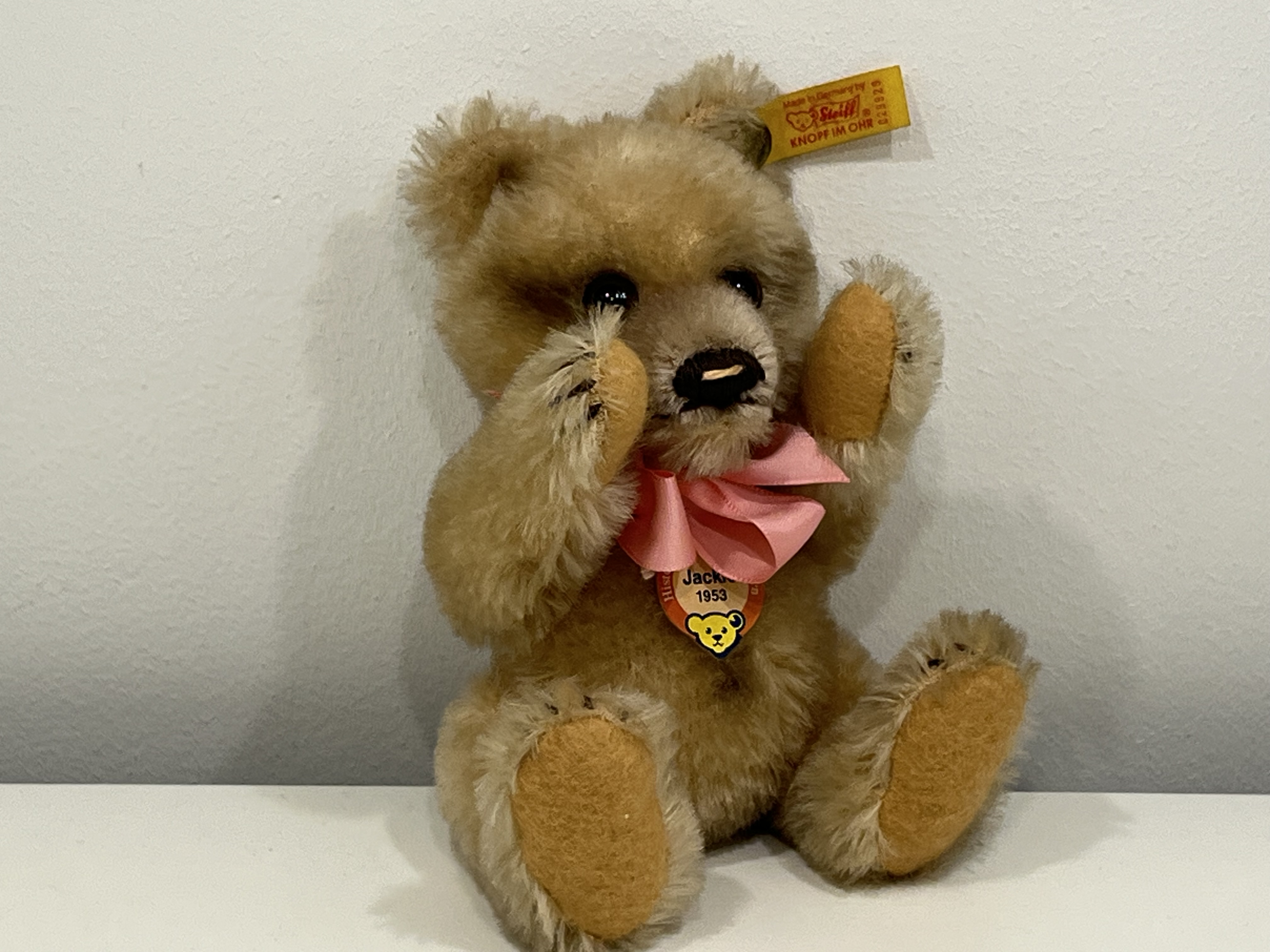 Steiff Tier 029929 TeddyBär Jackie 16 cm. Top Zustand 