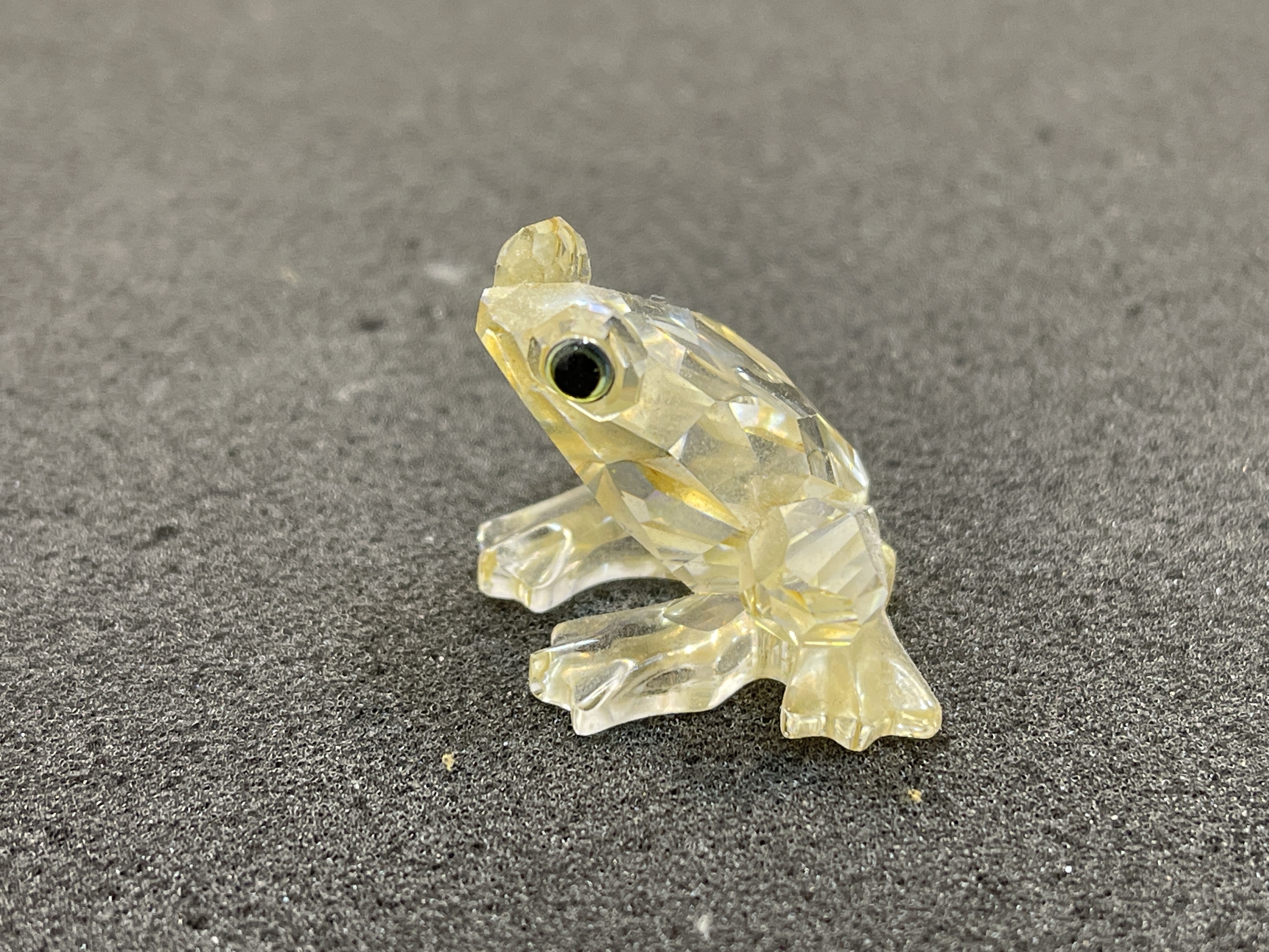 Swarovski Figur Kristall 183113 Frosch Groß 3,5 cm.  Zustand siehe Fotos 