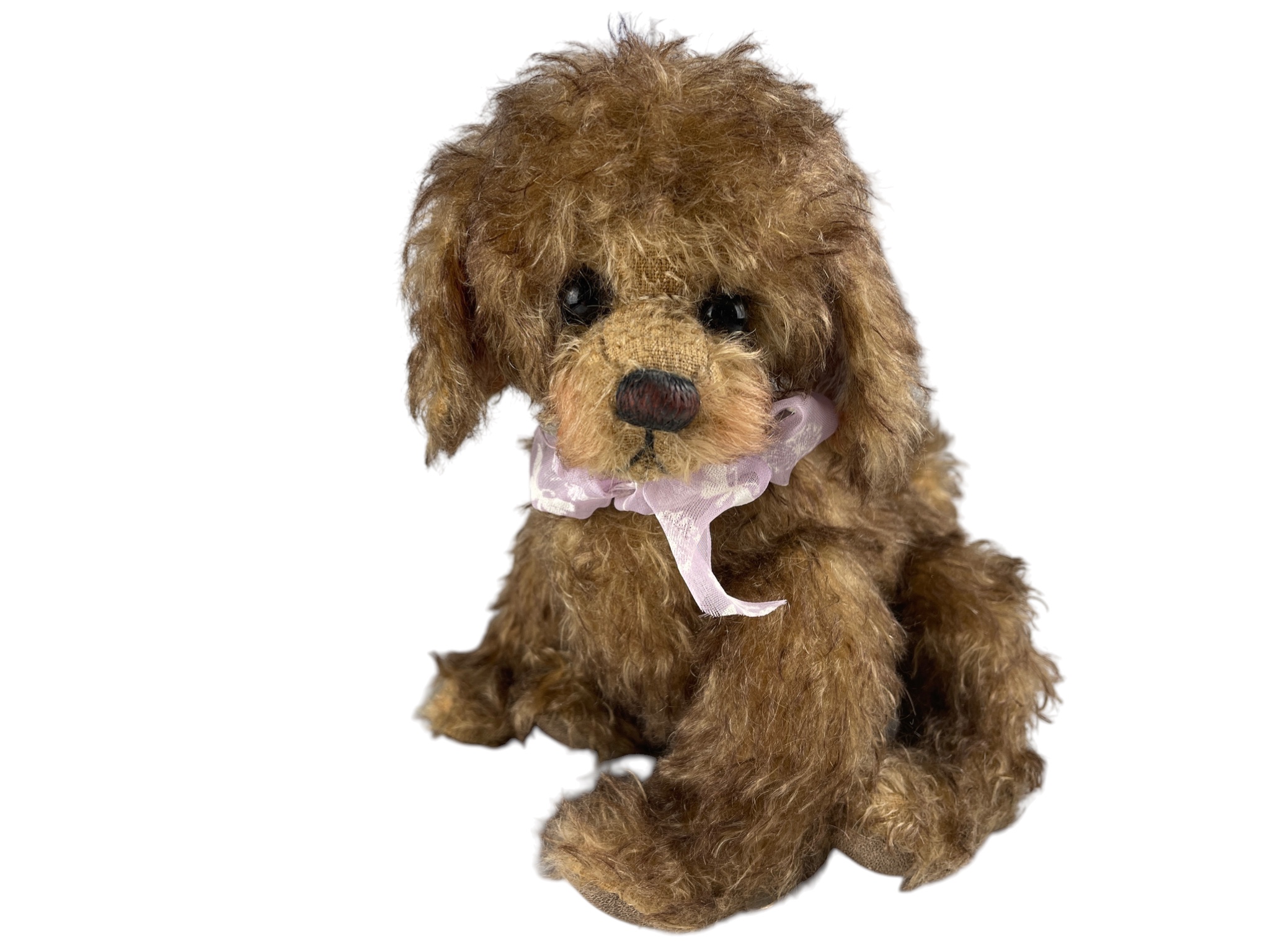 Künstler Stofftier Hund 26 cm. - Top Zustand.      