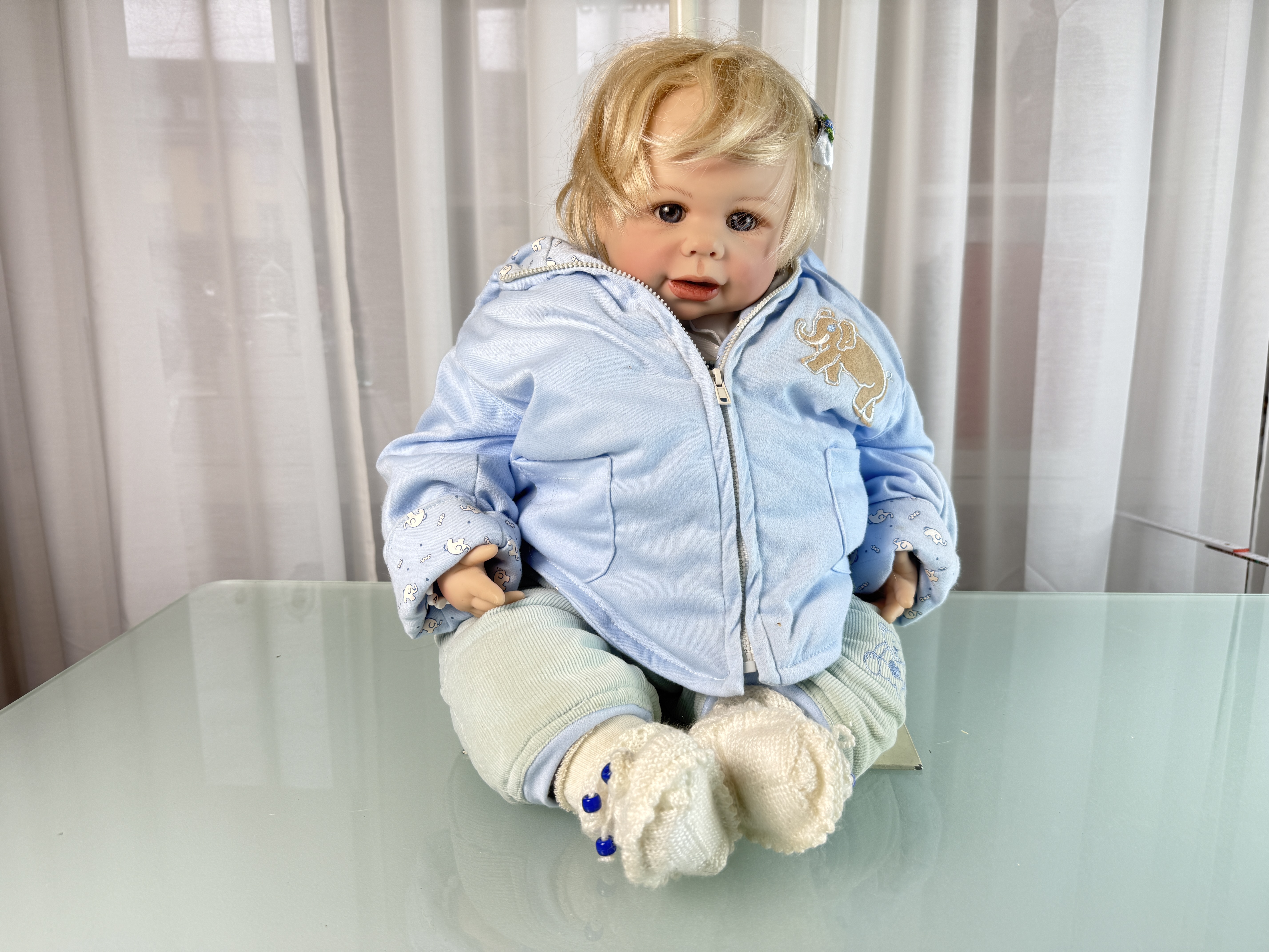 Künstlerpuppe Inge Tenbusch Vinyl Puppe 56 cm. Top Zustand. 