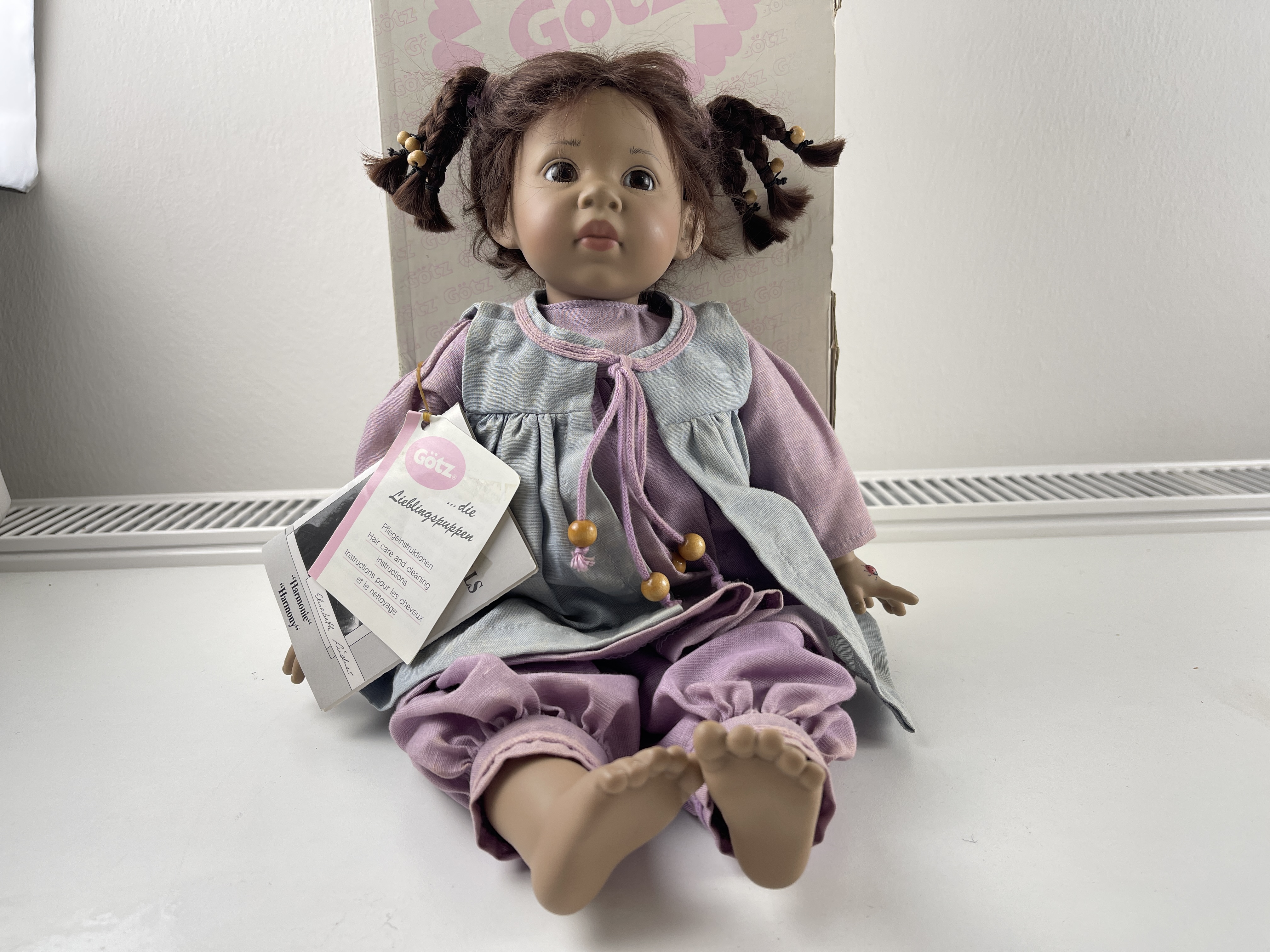 Götz Elisabeth Lindner Vinyl Puppe 40 cm. OVP Top Zustand