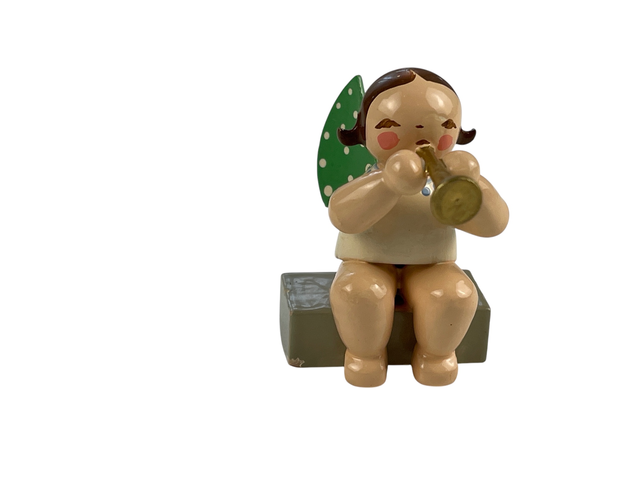  Erzgebirge Figur Engel 5 cm. Zustand siehe Fotos  