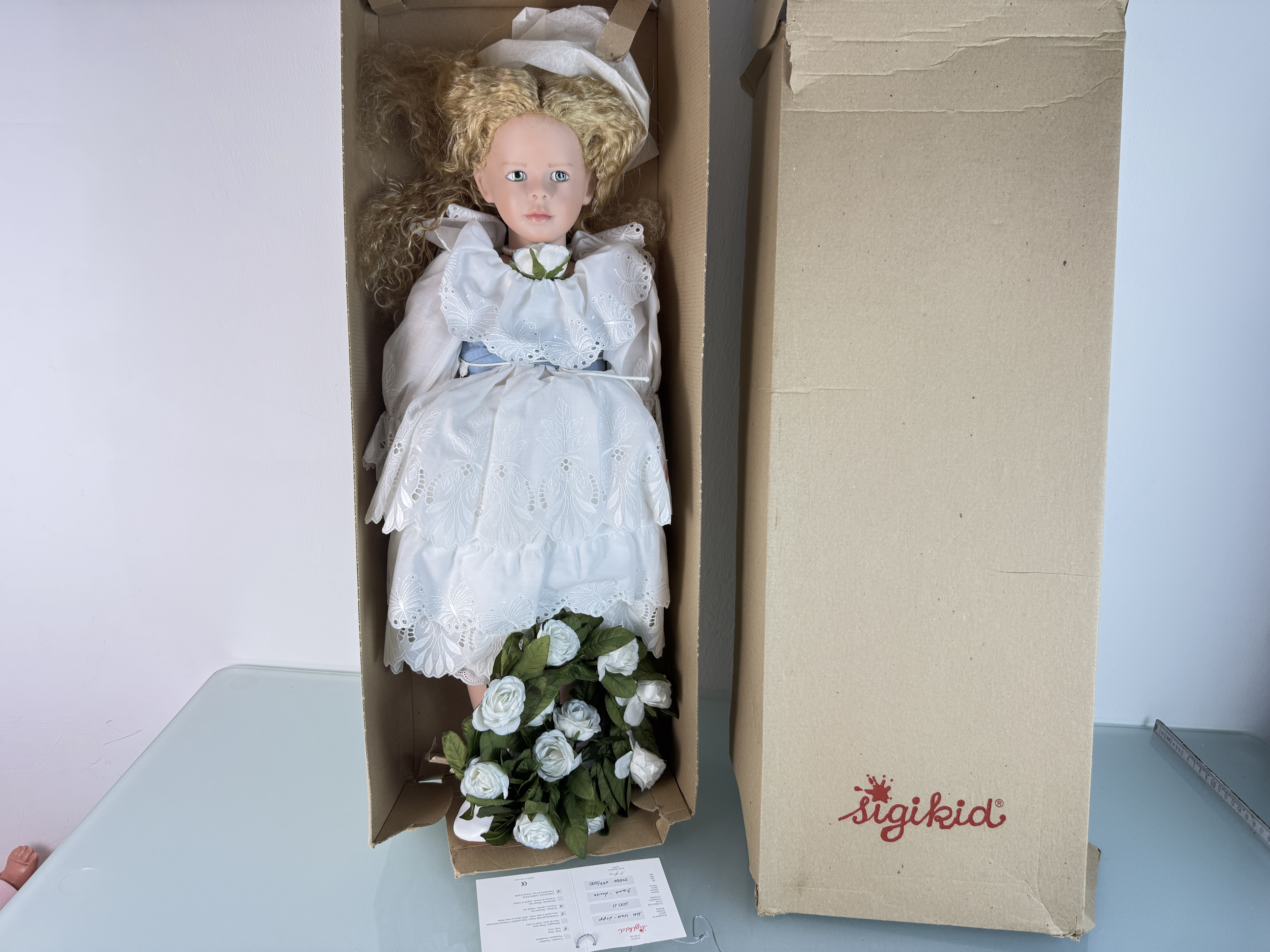 Künstlerpuppe Sigikid Vinyl Ute Kase Lepp Puppe 65 cm. Top Zustand   