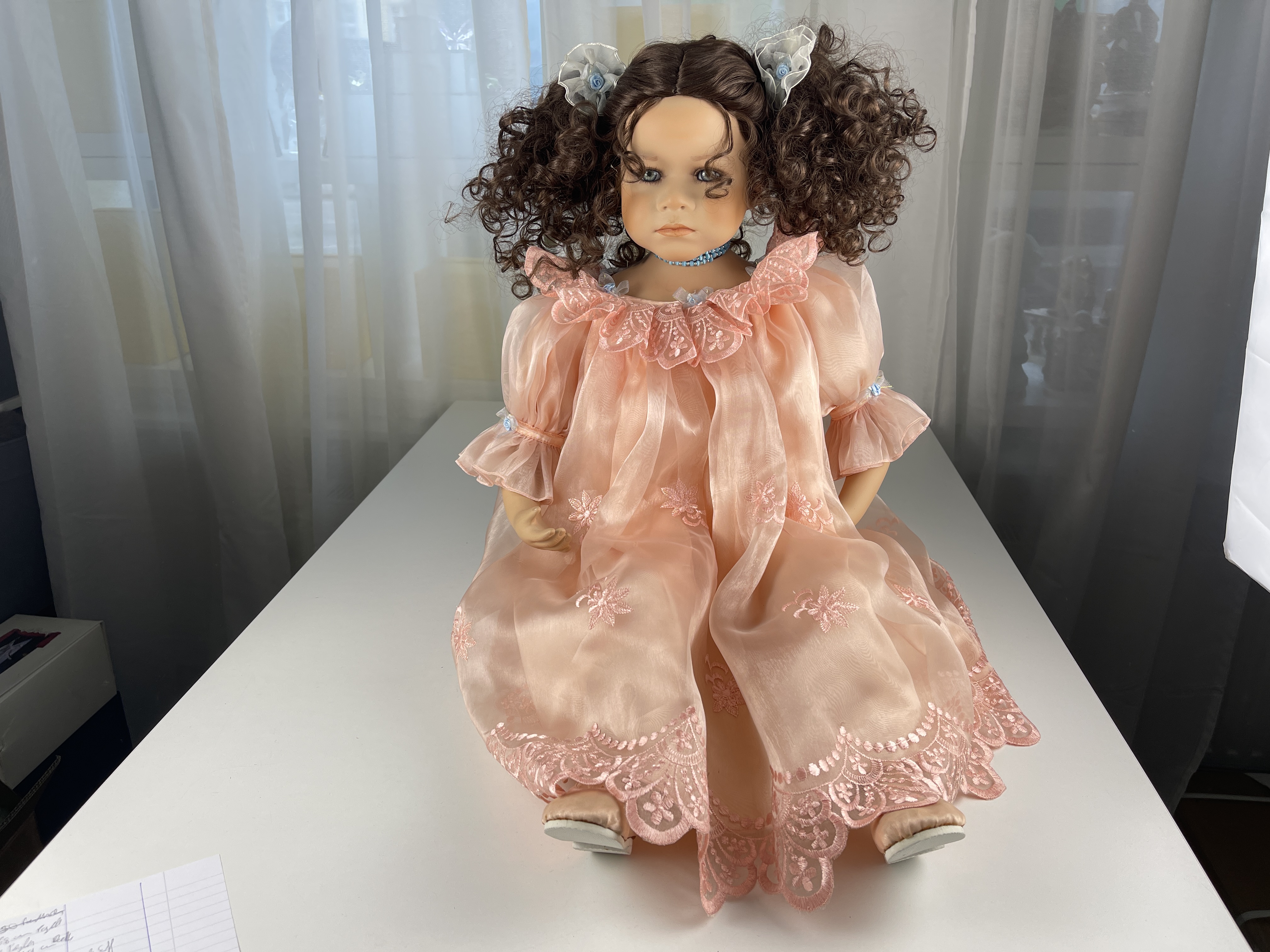 Künstlerpuppe Angels Paradise Porzellan Puppe 85 cm. Top Zustand  