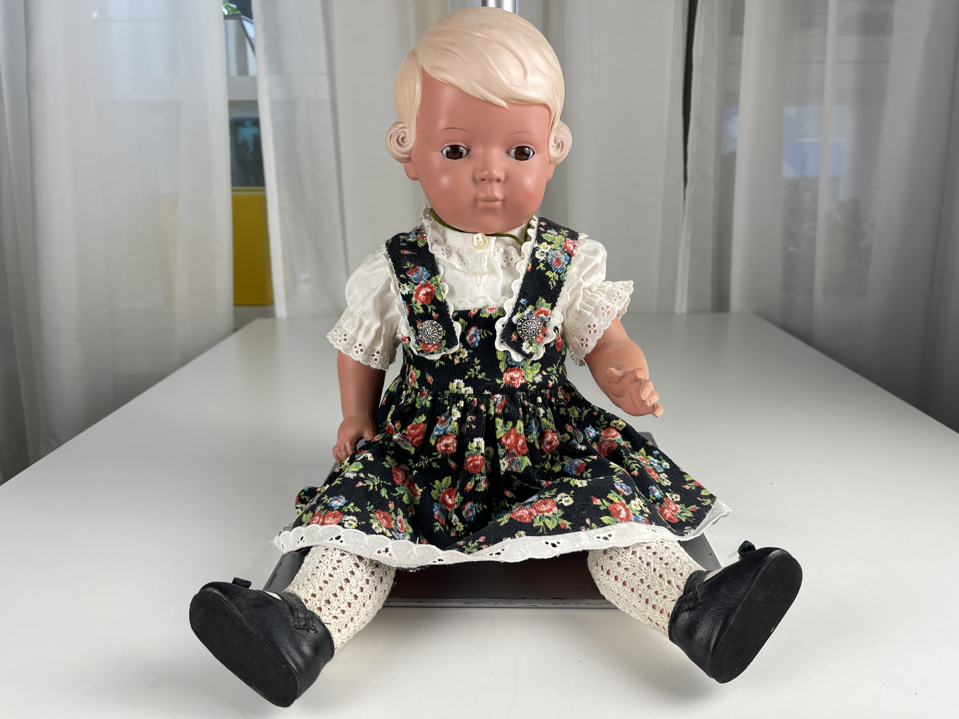 Schildkrötpuppe Tortulon Puppe 46 cm. Zustand siehe Fotos 