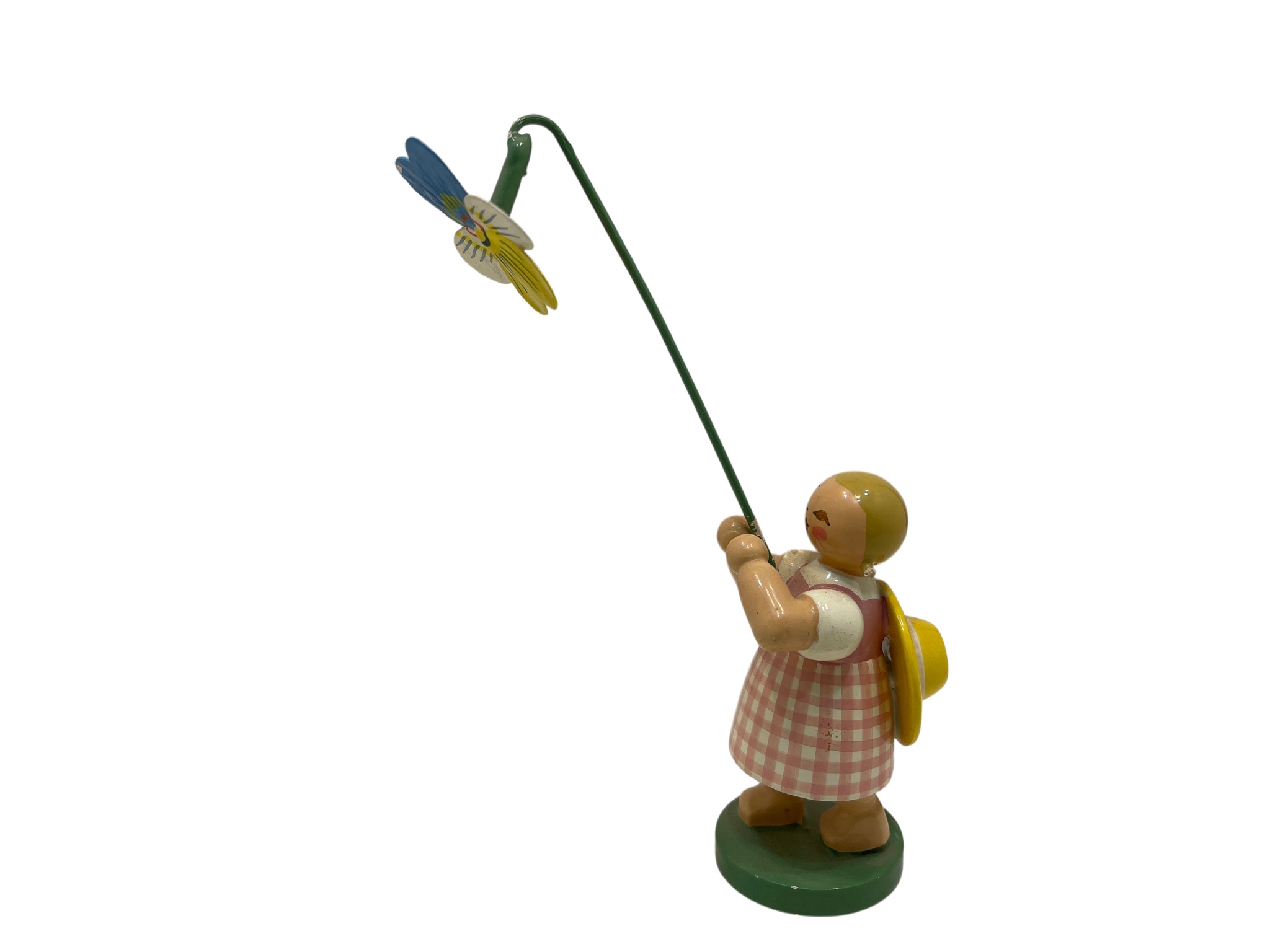 Erzgebirge Figur Sammler Holz Figur Blumenkind 12 cm. Zustand siehe Fotos    