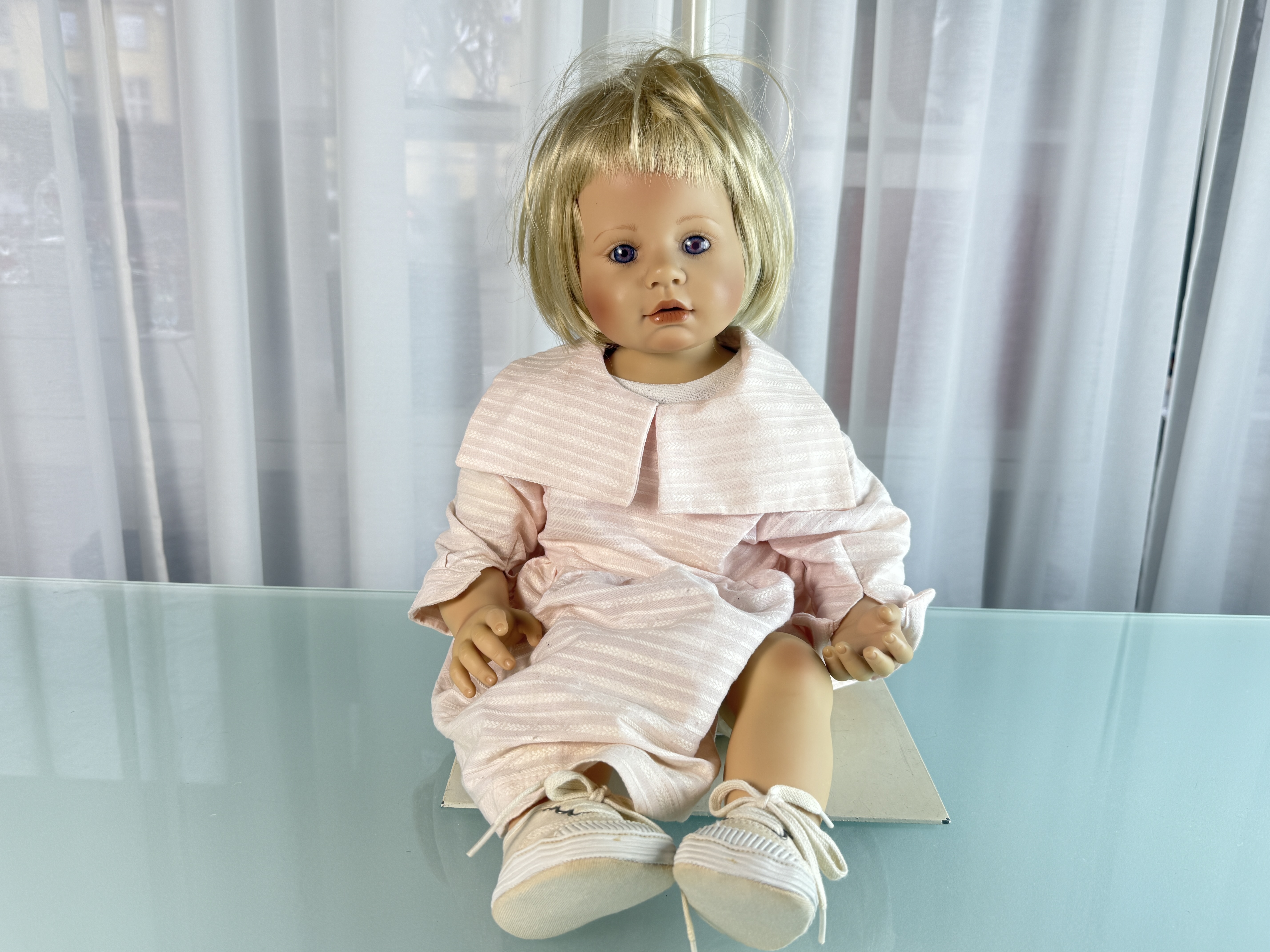 Künstlerpuppe Sammler Vinyl Bettine Klemm Puppe 55 cm. Top Zustand  