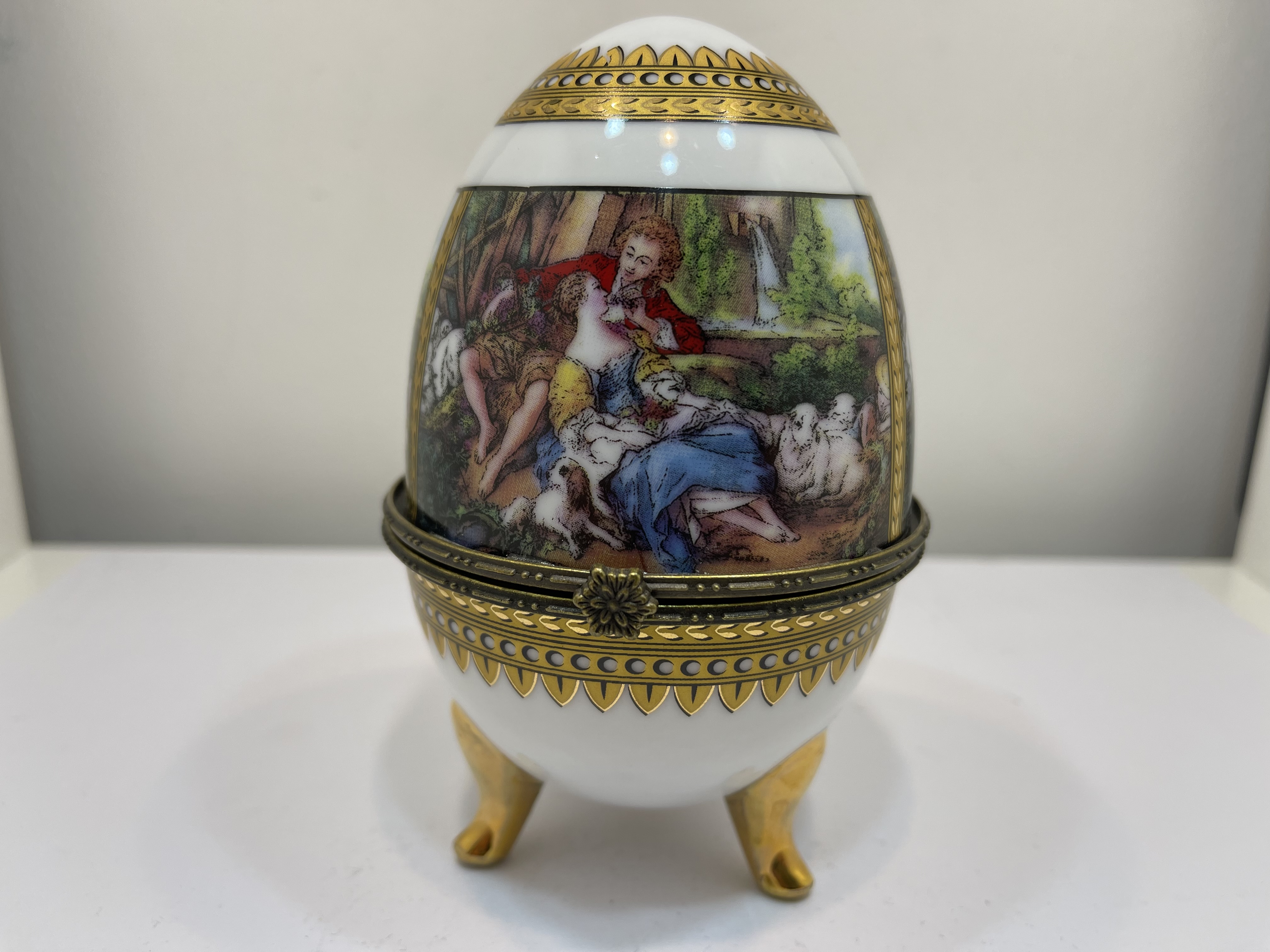 Sammler Porzellan Schmuck Ei 12,5  cm - Top Zustand
