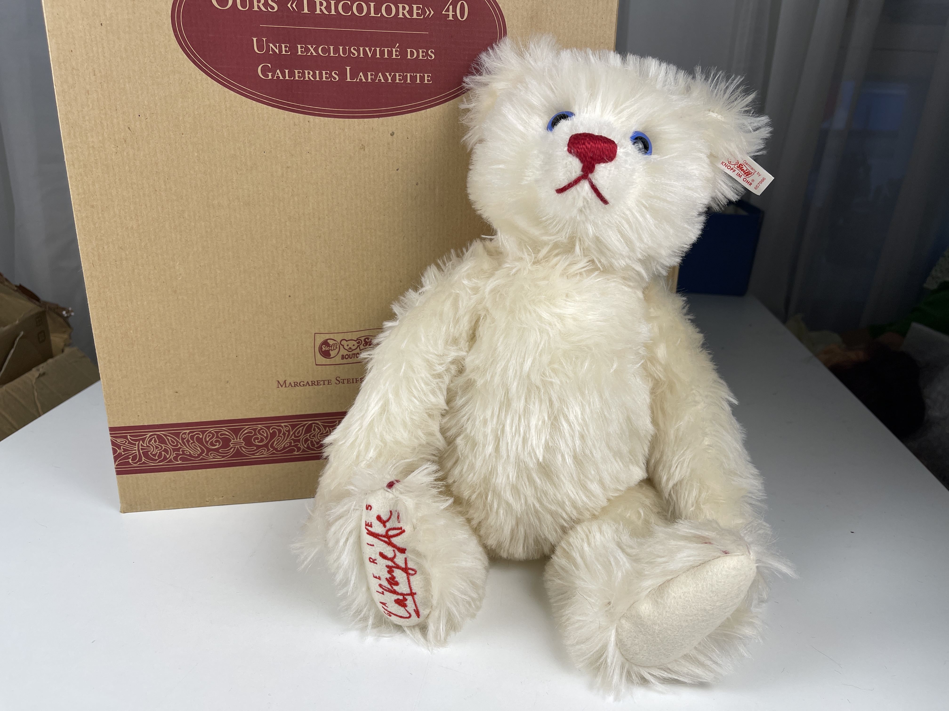 Steiff Tier 657986 Bär Tricolore 40 cm Top Zustand + OVP