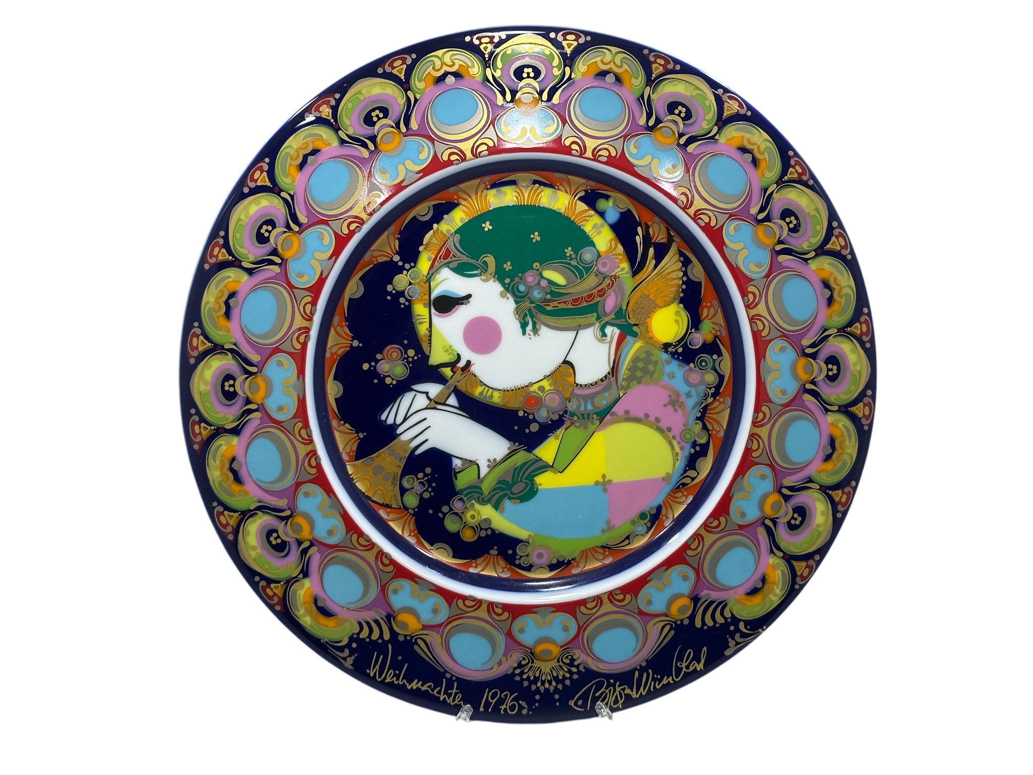 Rosenthal Porzellan Teller Engel mit Trompeten Ø: 28,7 cm. Top Zustand