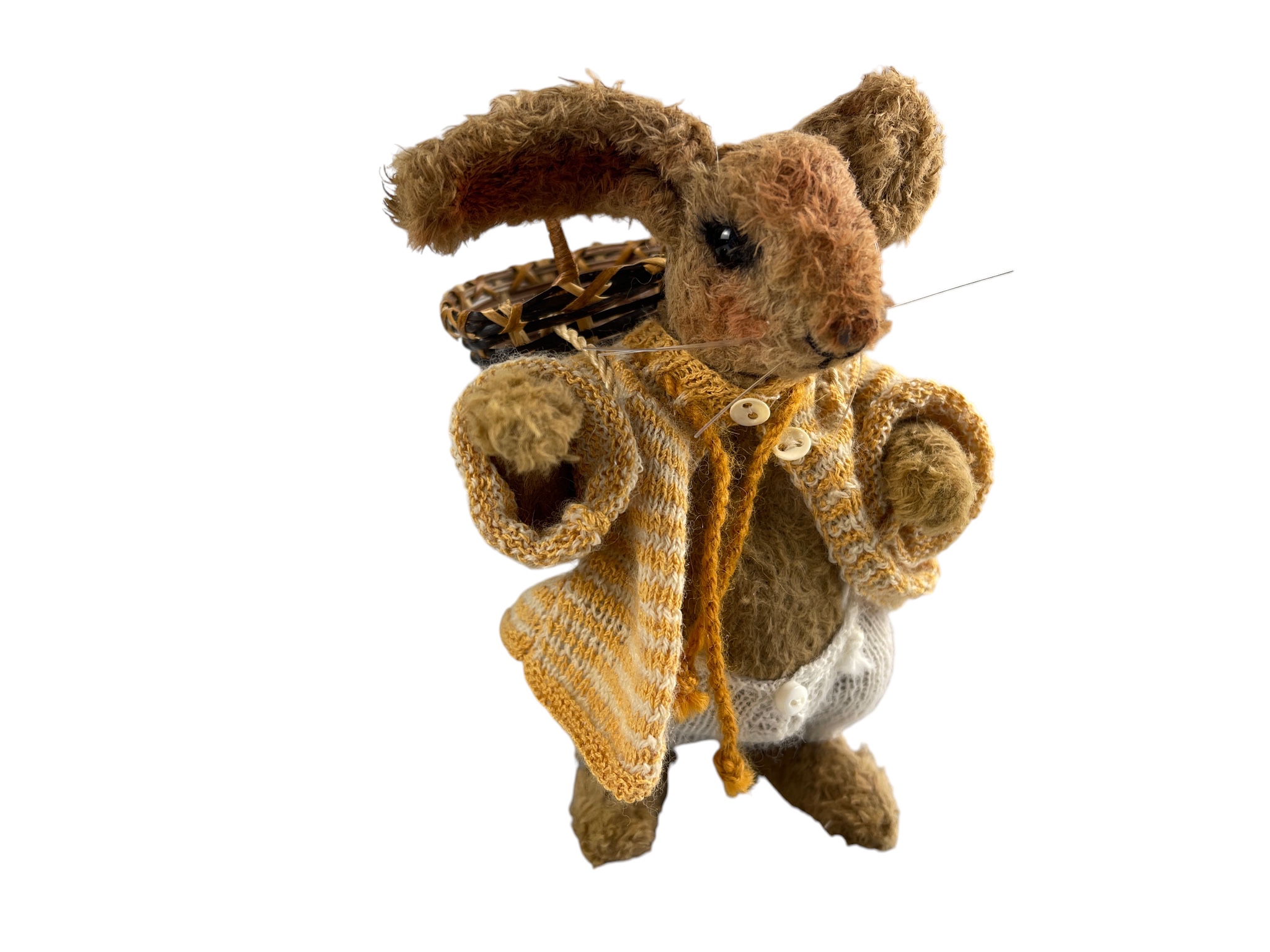 Künstler Stofftier Hase  14 cm. Top Zustand.    