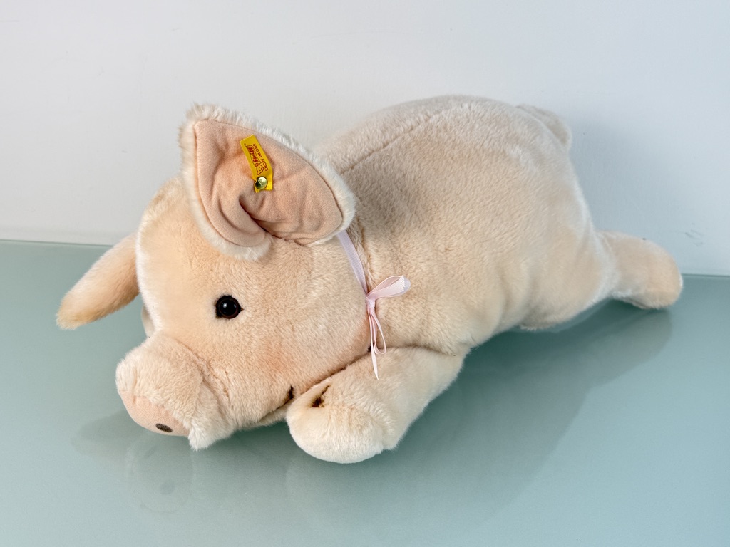 Steiff Tier Schwein 30 x 60 cm Top Zustand