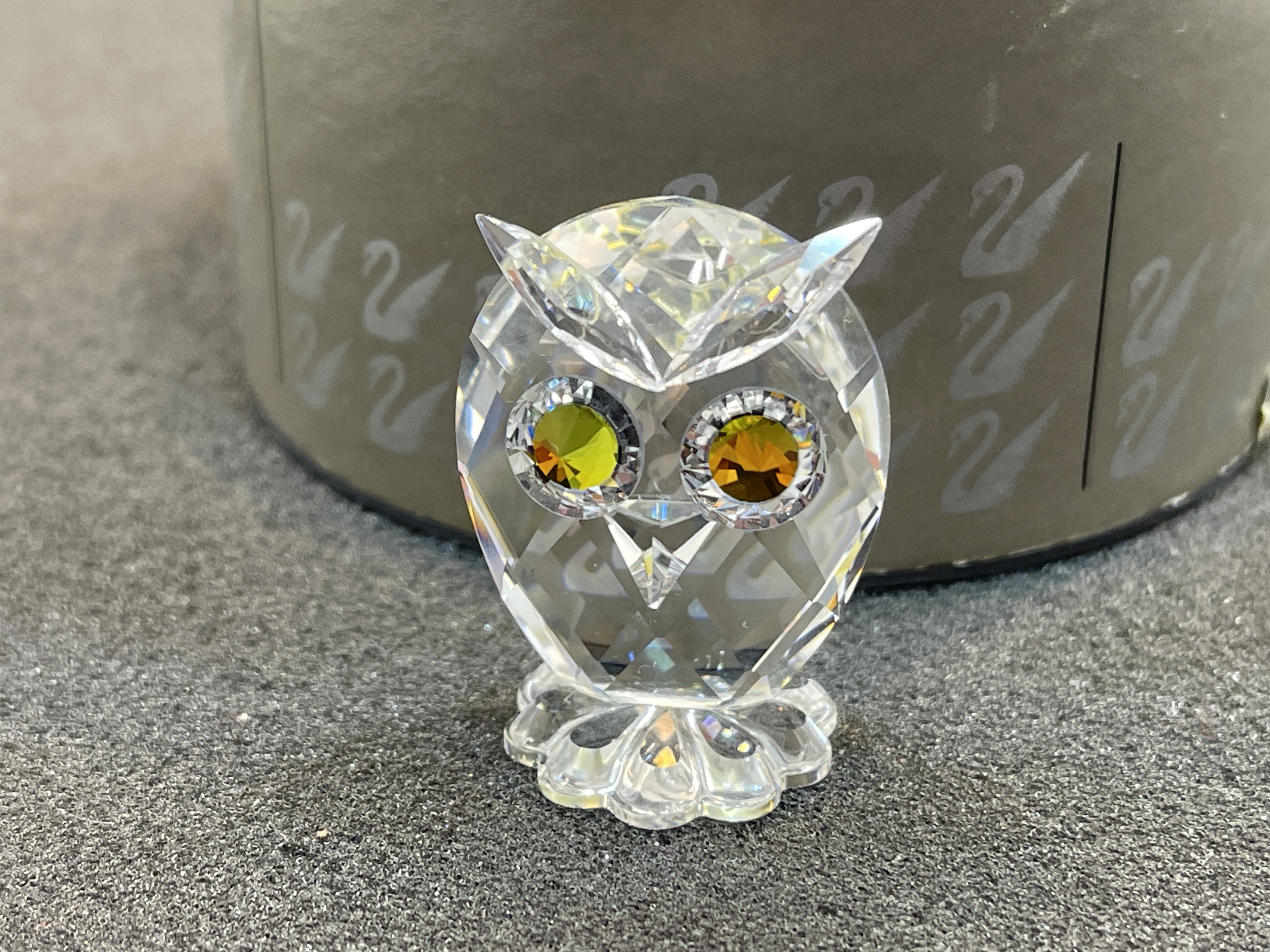 Swarovski Figur 010014 Eule 3,5 cm. Mit Ovp & Zertifikat. Zustand  siehe Fotos