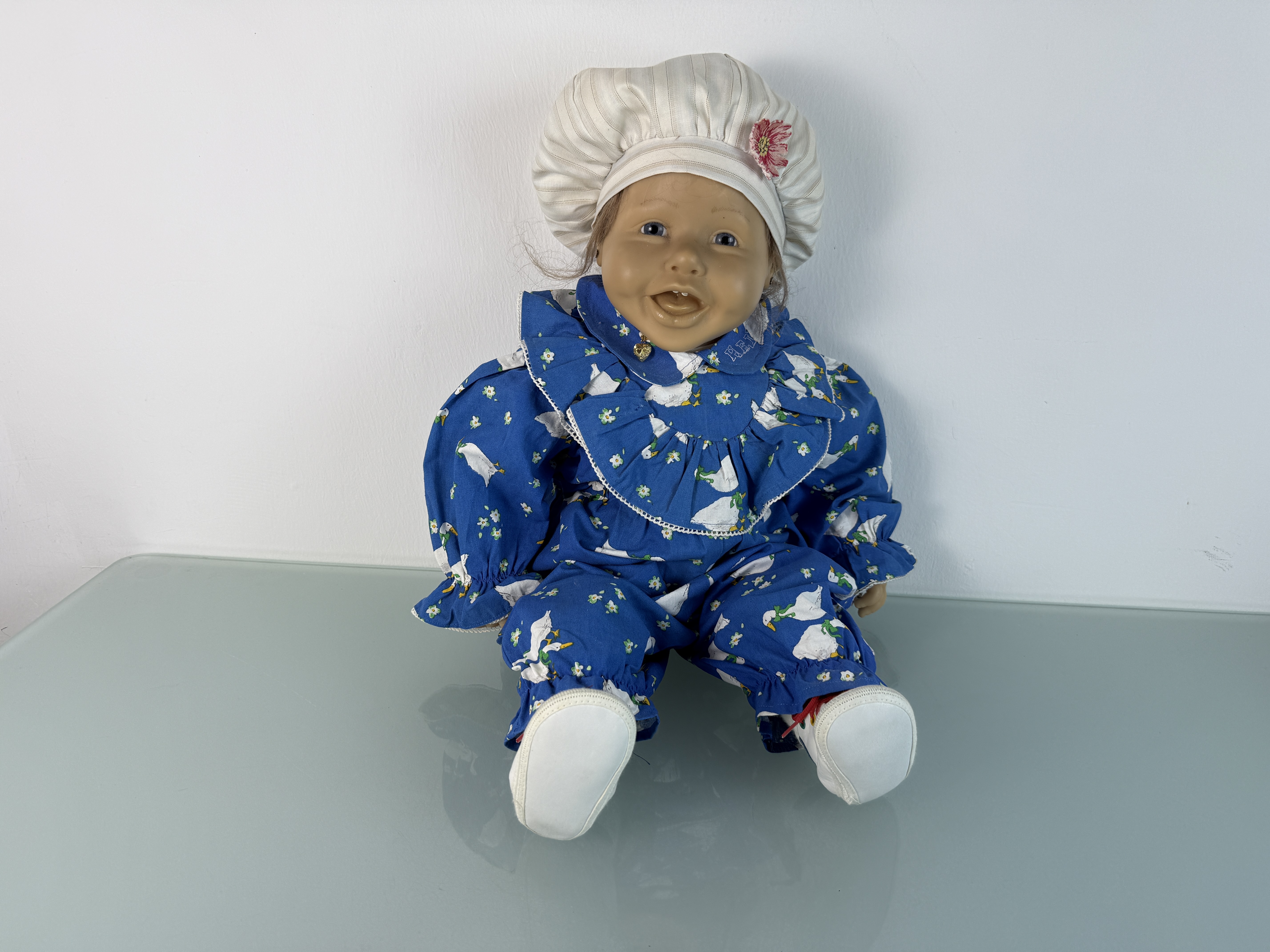 Künstlerpuppe Sammler Brigitte Leman Vinyl Puppe 64 cm. Top Zustand.   