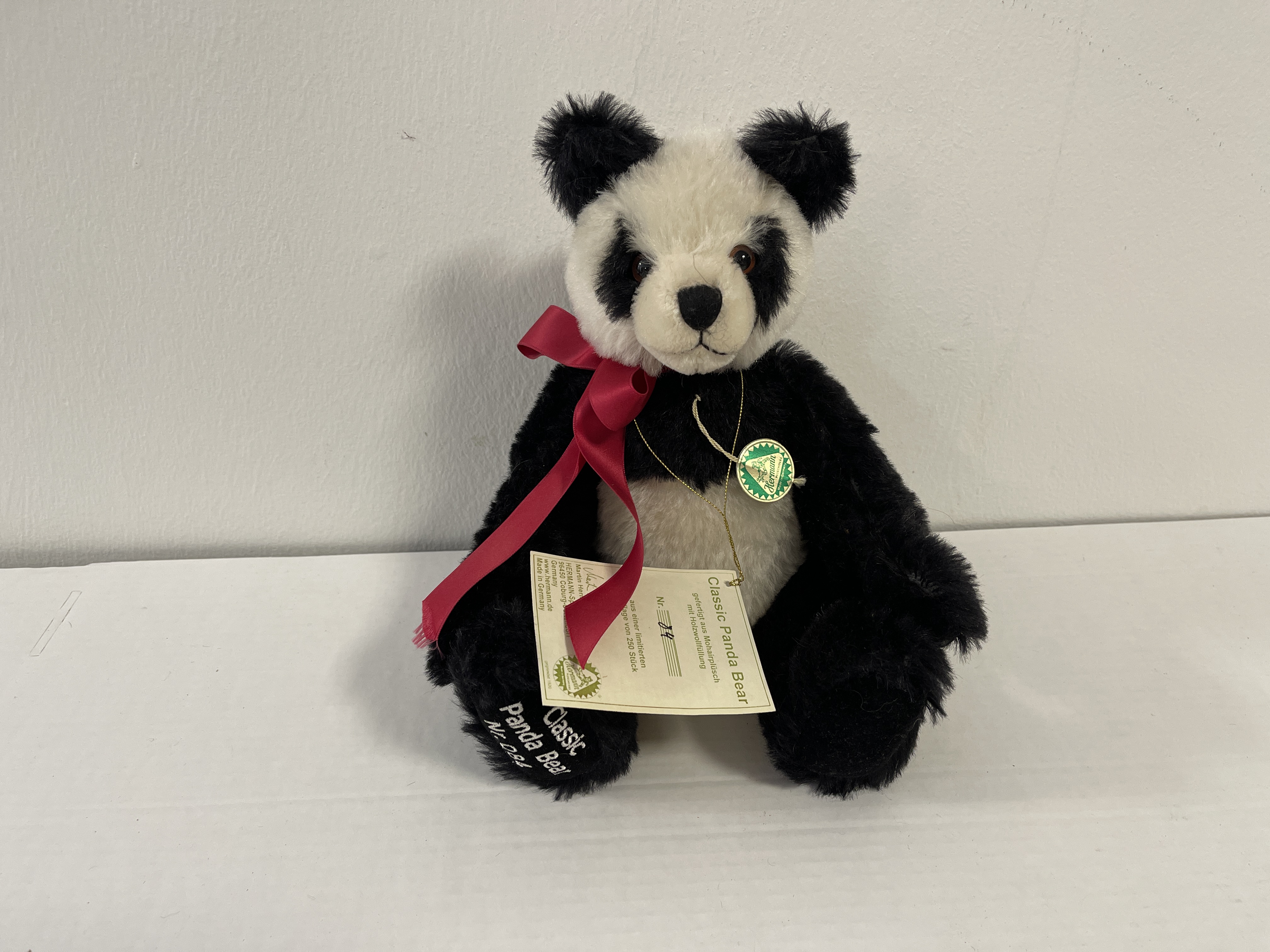 Hermann Teddybär Panda  33 cm. Top Zustand 