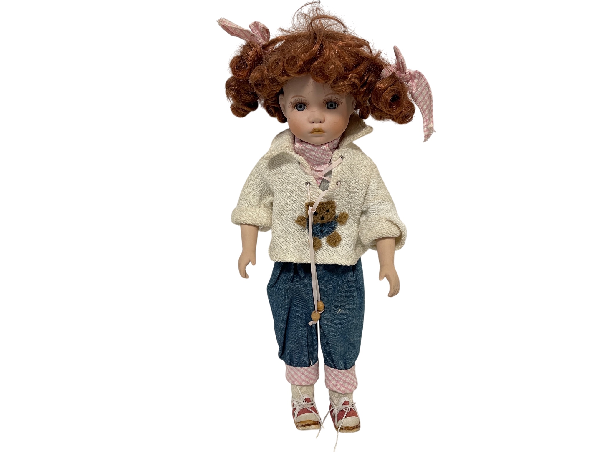 Künstlerpuppe Sammler Porzellan Puppe 40 cm Zustand siehe Fotos Kopie