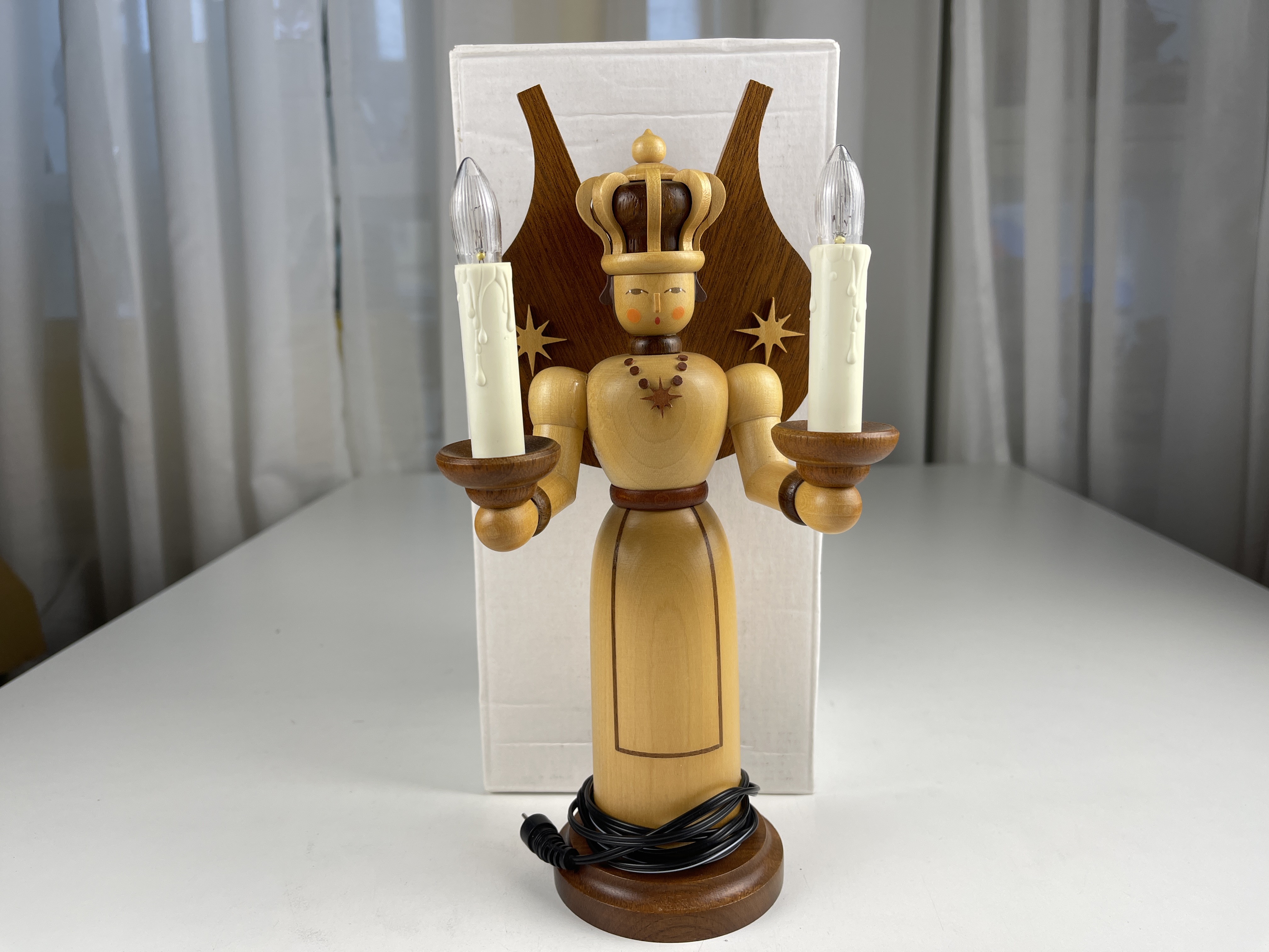 Erzgebirge Figur Engel Elektrisch 27 cm. Top Zustand 