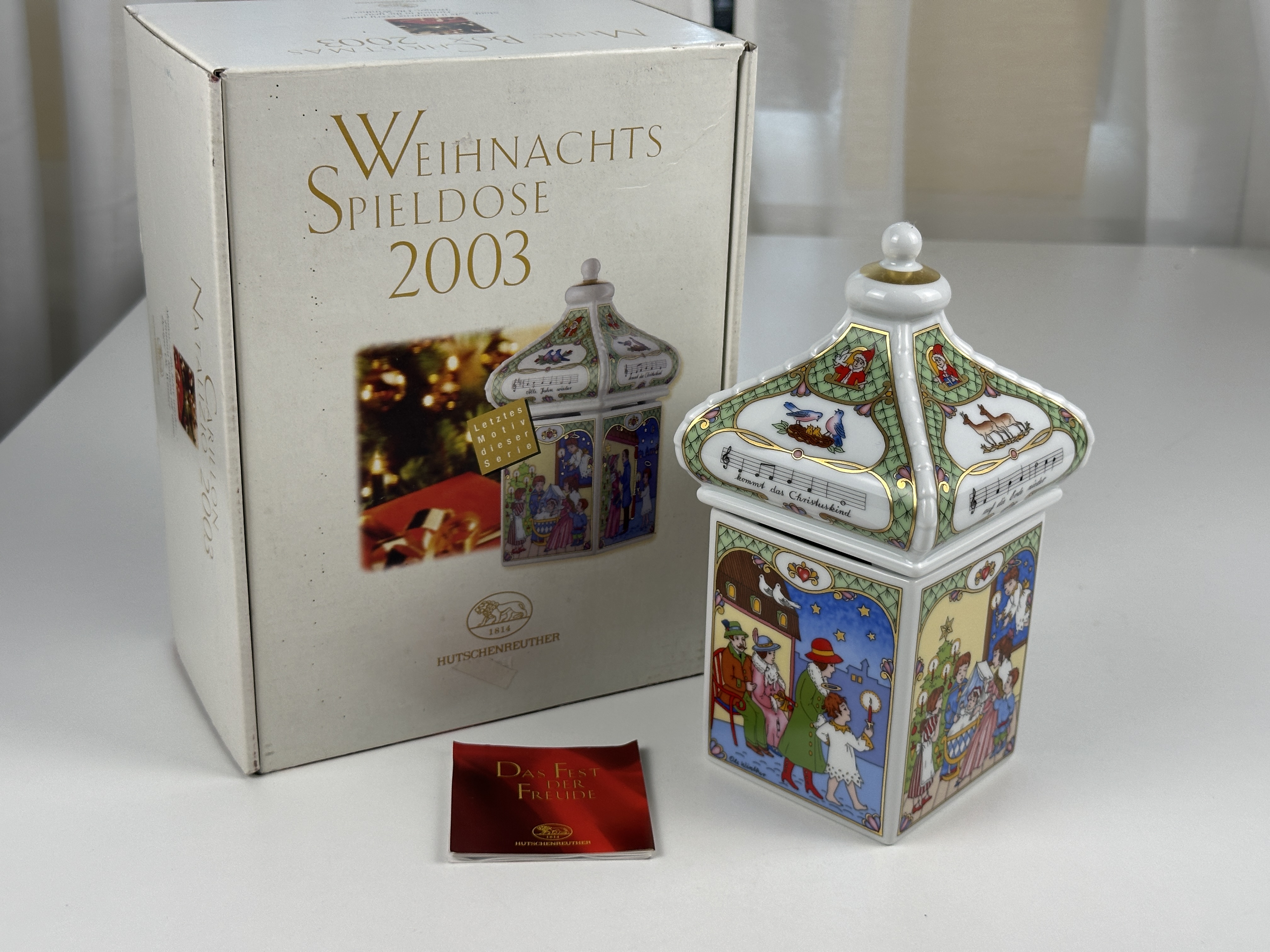 Hutschenreuther Porzellan 2003 Spieluhr 20 cm. 1 Wahl - Top Zustand