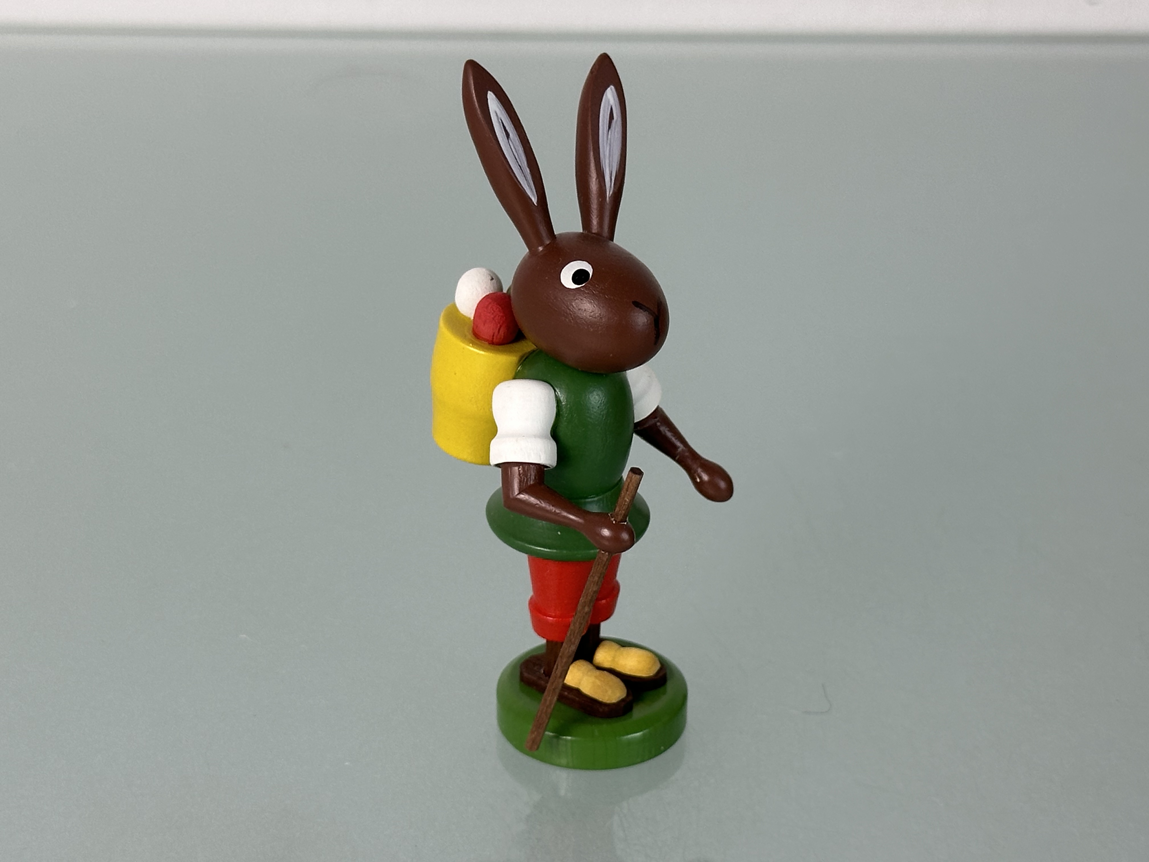 Erzgebirge Wander Osterhase 10 cm. Top Zustand