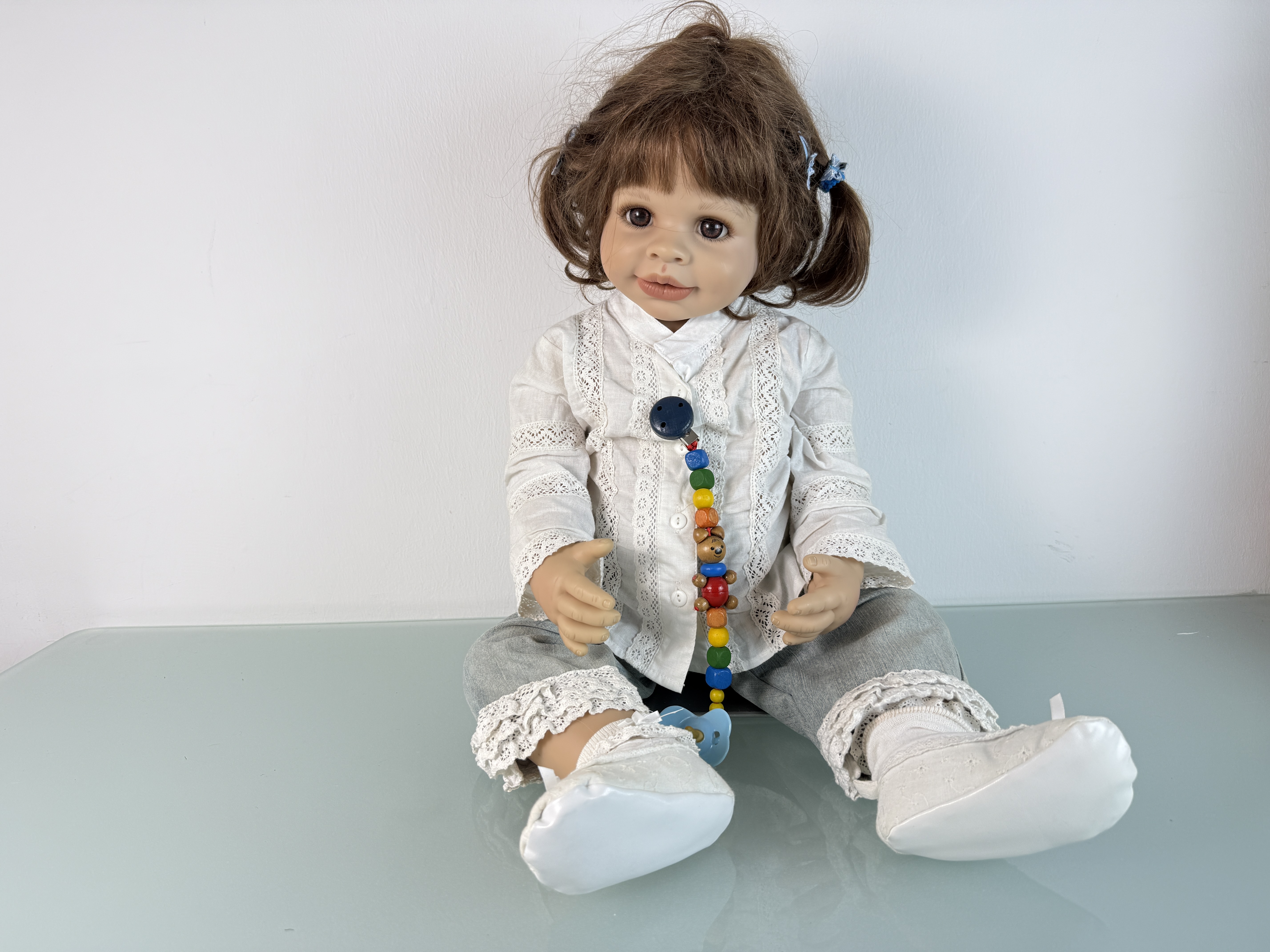 Künstlerpuppe Puppe Monika Peter Leicht Vinyl Puppe 72 cm. Top Zustand siehe Fotos 