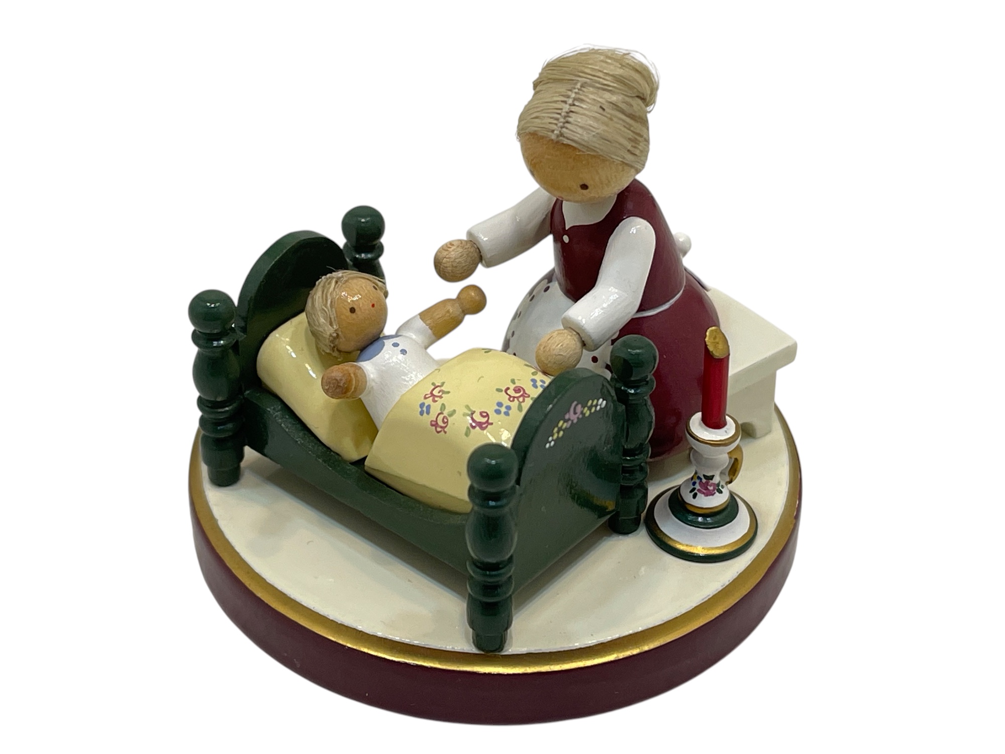 Erzgebirge Flade Figur 6,5 x 5 x 5 cm - Top Zustand   