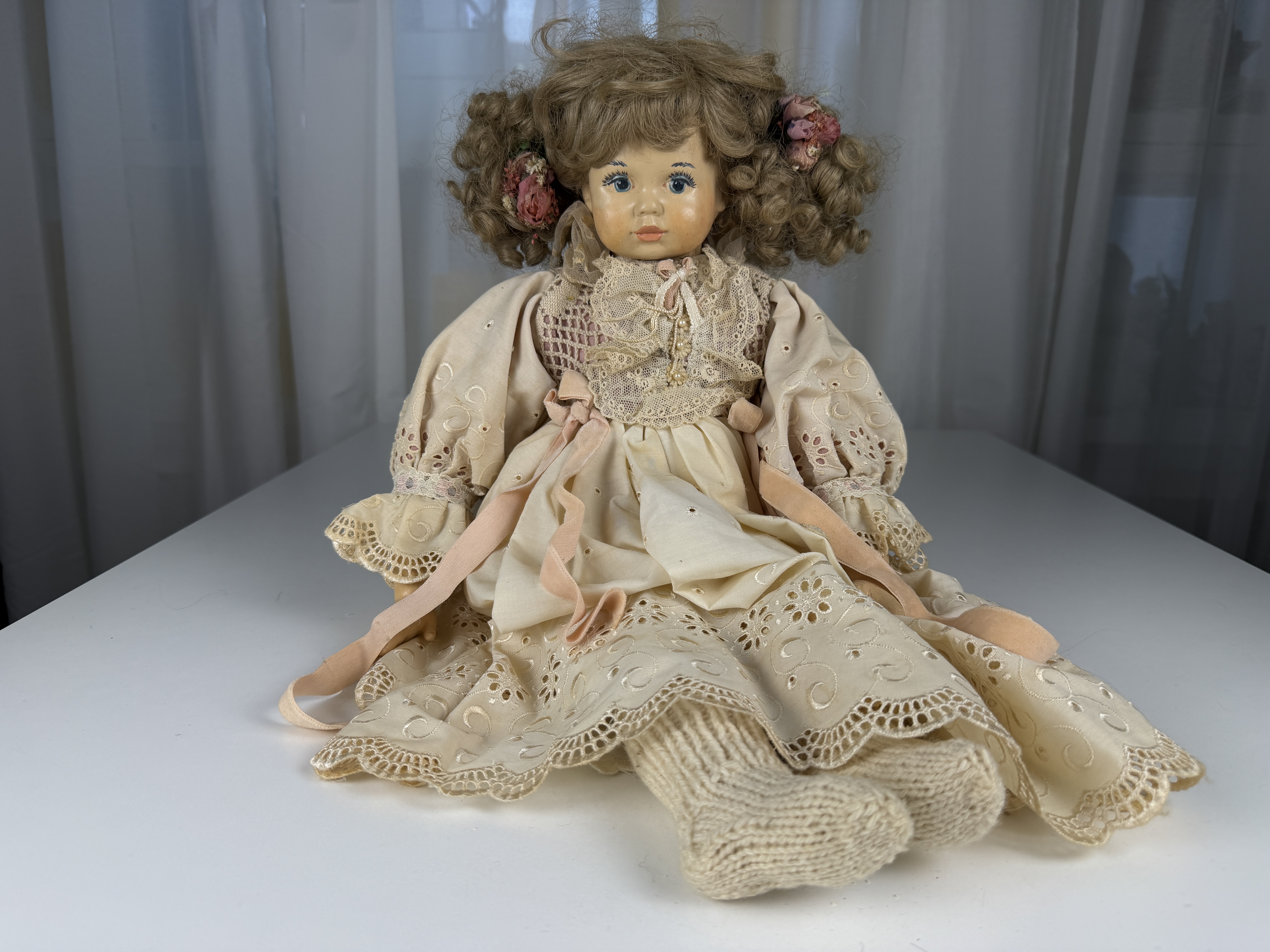 Künstlerpuppe Alte Puppe 58 cm Zustand Siehe Fotos