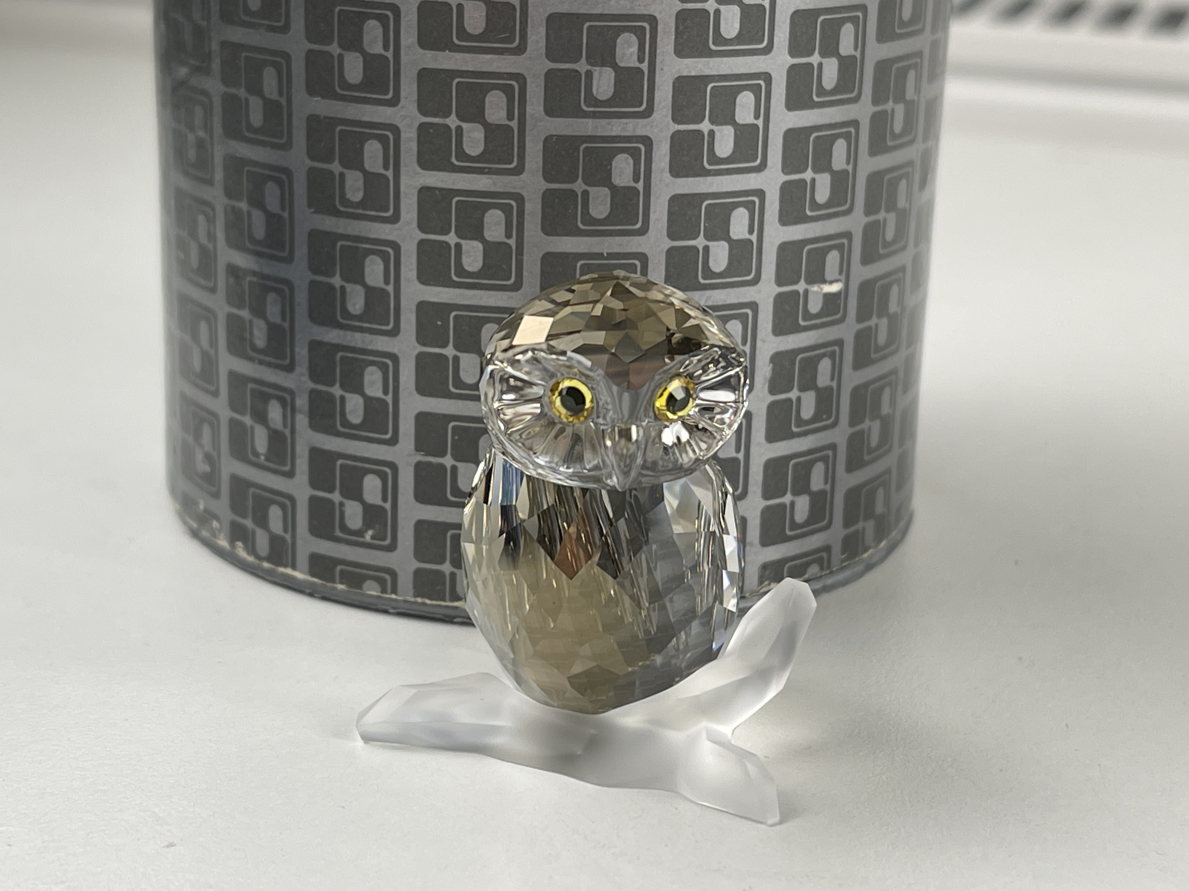 Swarovski Figur 1003326 Eule 4,2 cm mit OVP + Zertifikat. Top Zustand  