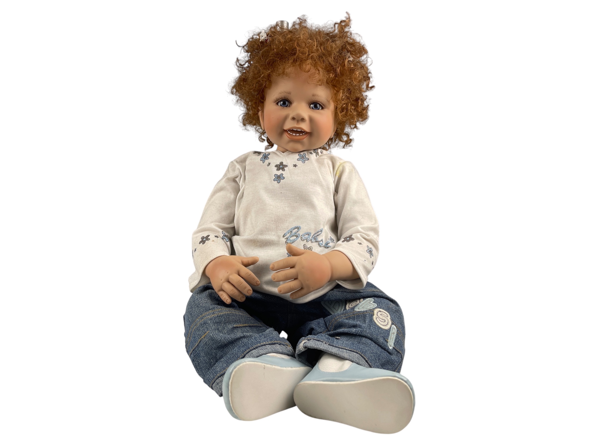 Monika Levenig Künstlerpuppe Vinyl Puppe 58 cm.  leicht Schmutzig 