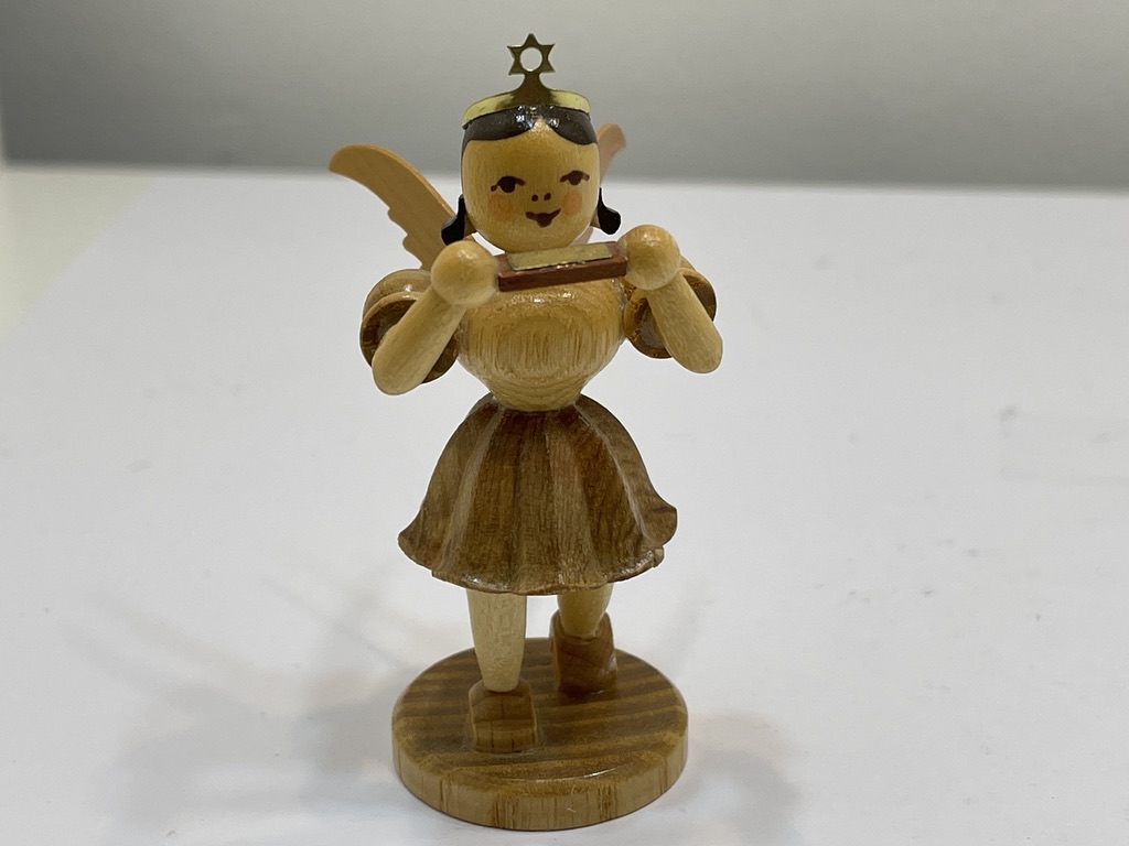 Erzgebirge Blank Figur Engel 6,8 cm.   Top Zustand     