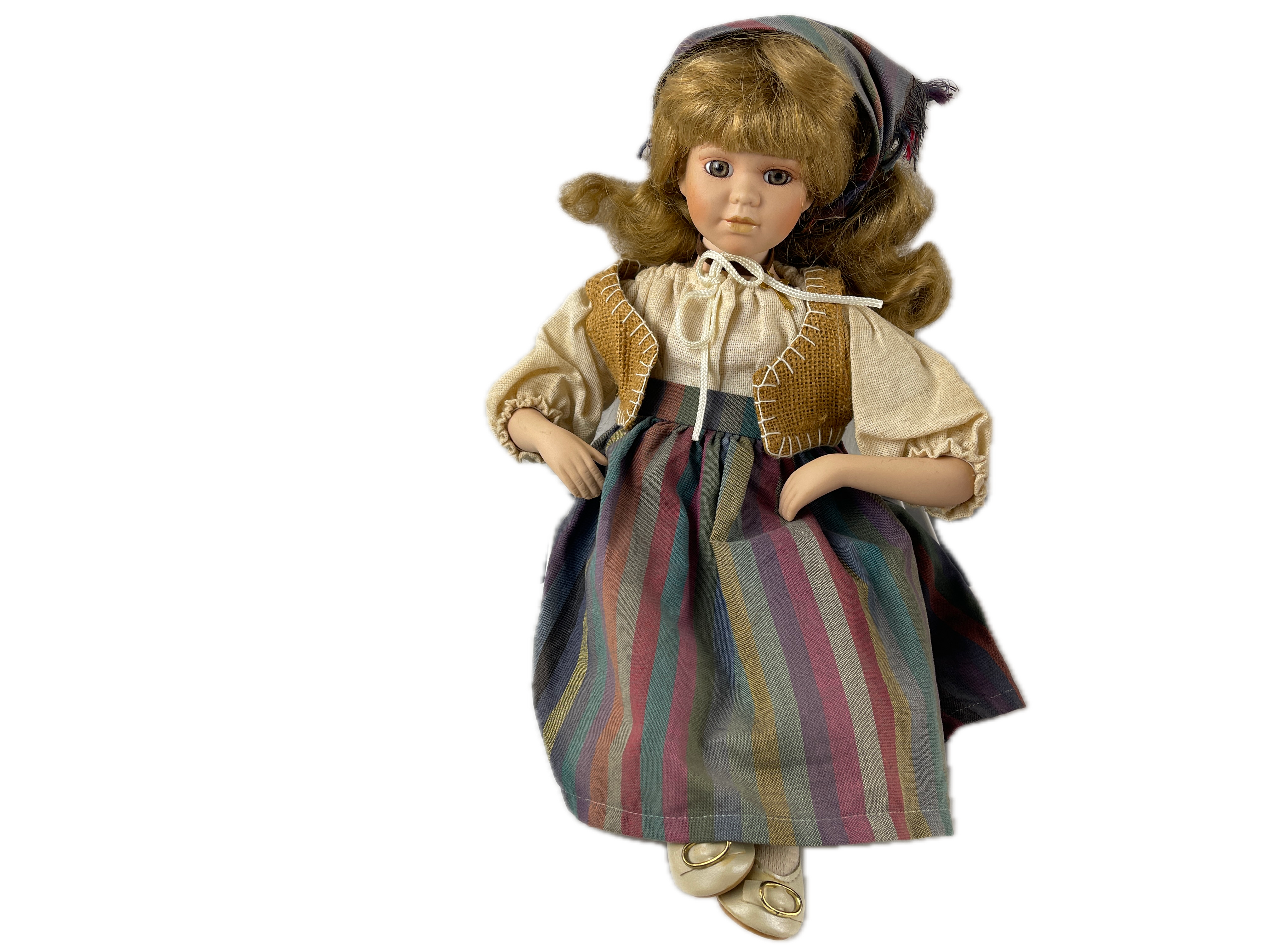Künstlerpuppe Sammler Porzellan Puppe 36 cm. Top Zustand 