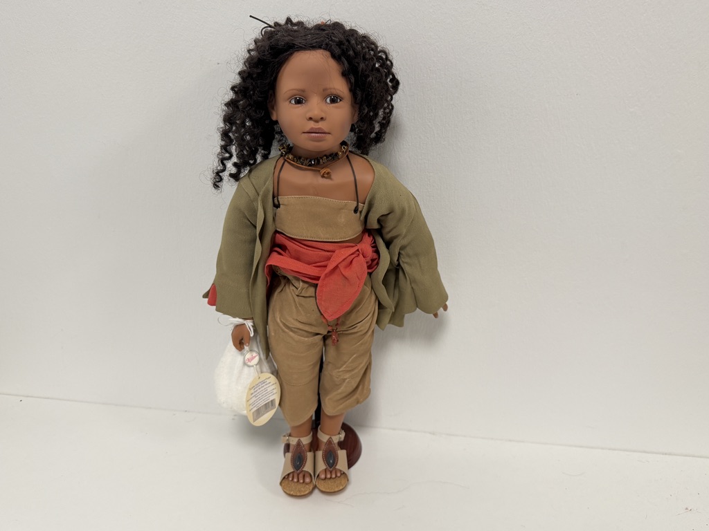 Bettina Feigenspan Hirsch Künstlerpuppe Vinyl Puppe 58 cm. Top Zustand 