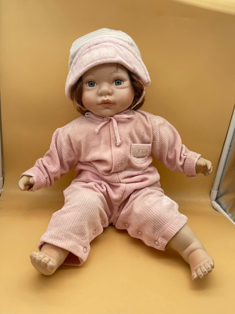 Künstlerpuppe Porzellan Puppe 52 cm. Top Zustand