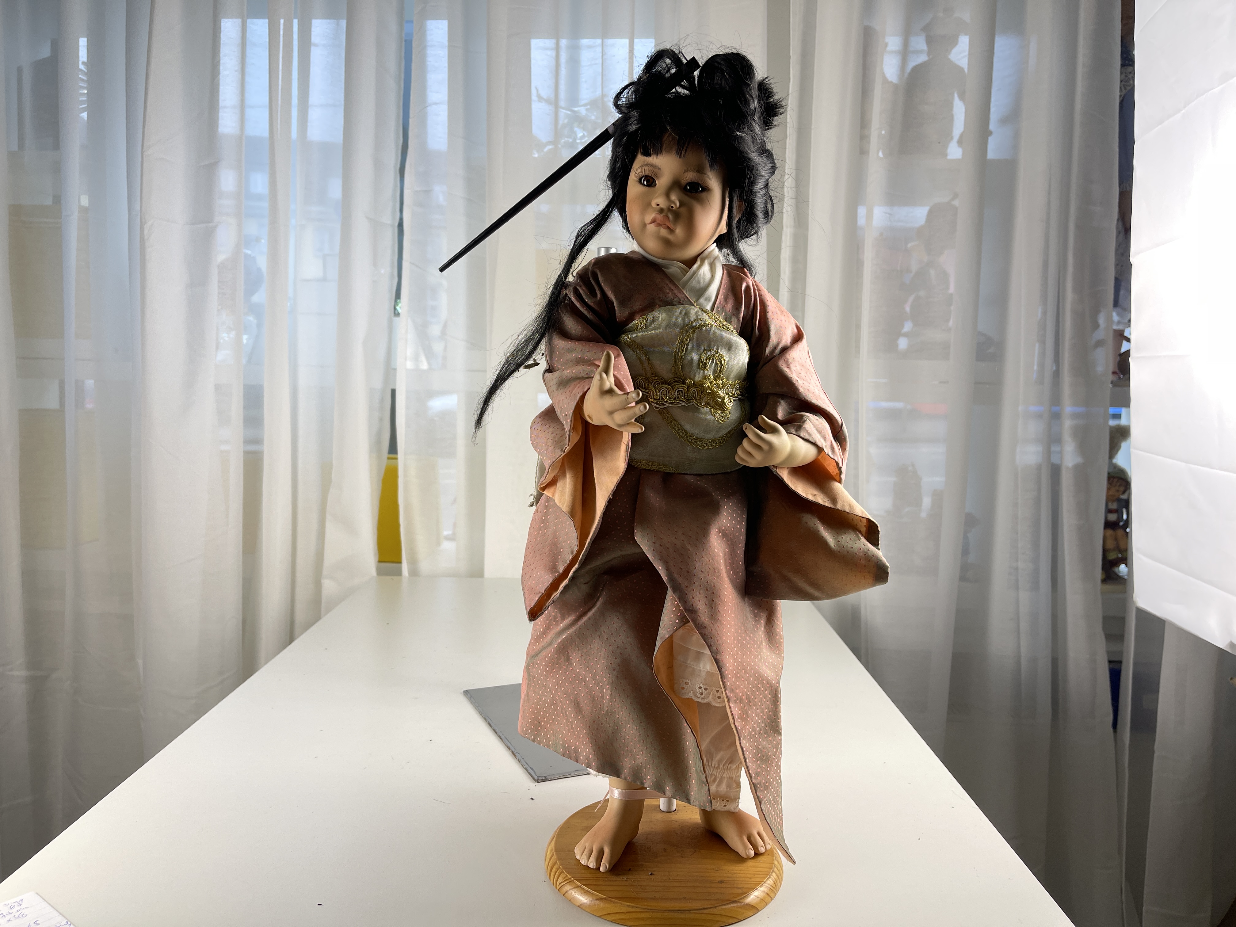 Künstlerpuppe Porzellan Puppe 55 cm. Schmutzig   