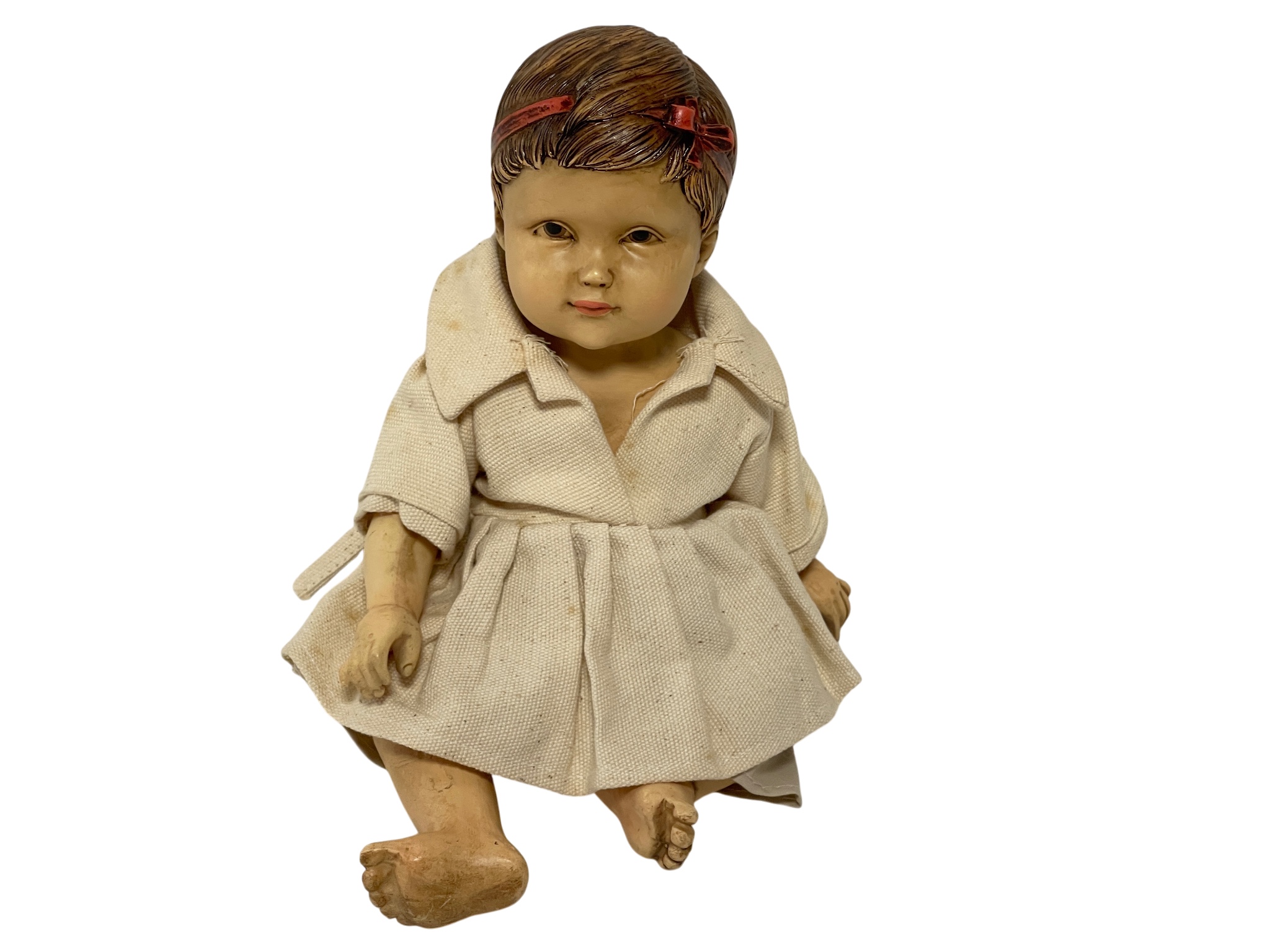 Künstlerpuppe Porzellan Puppe 24 cm.  Zustand  siehe Fotos  