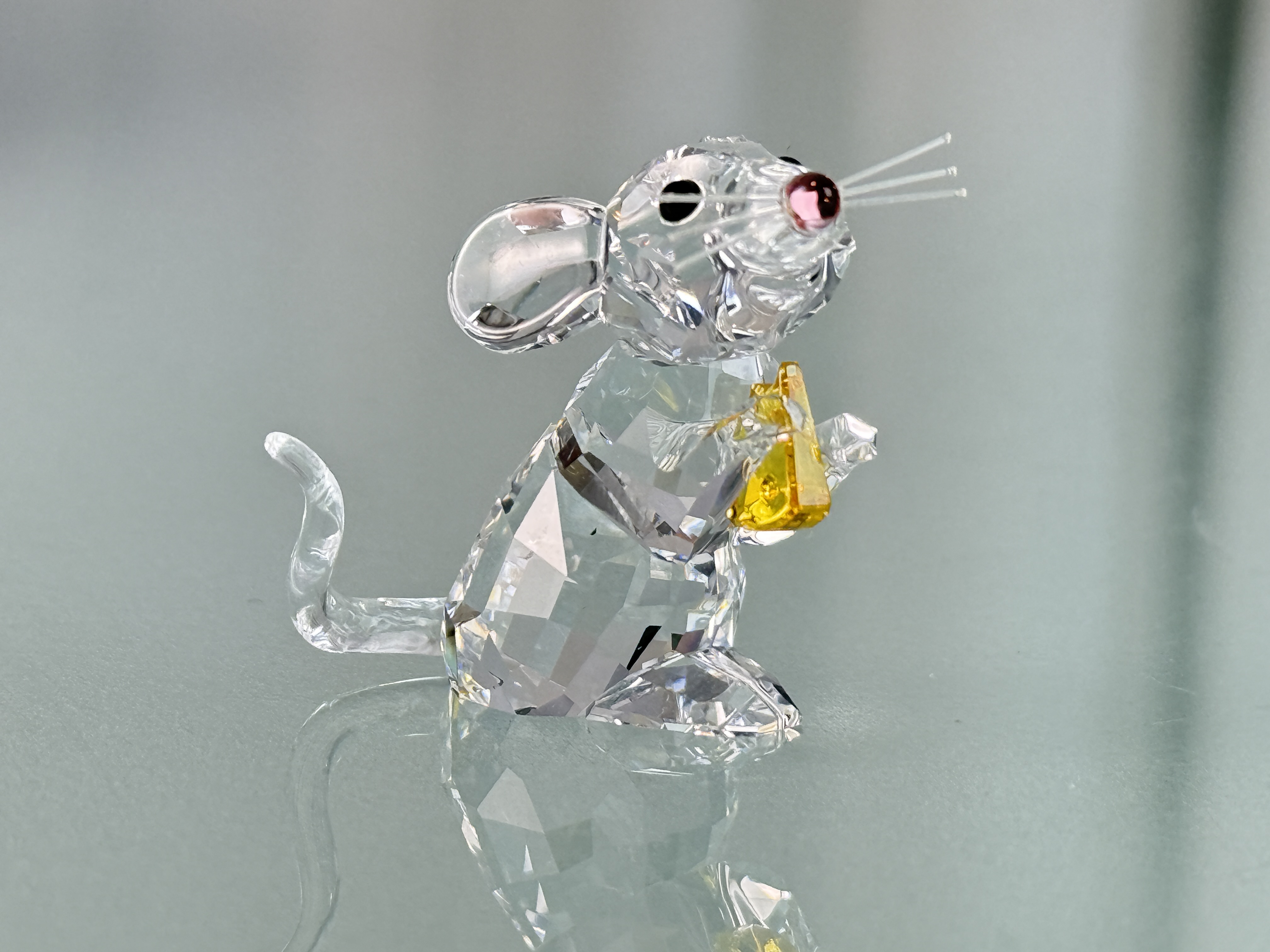 Swarovski Figur 5004691 Maus mit Käse 3,5 cm Top Zustand   