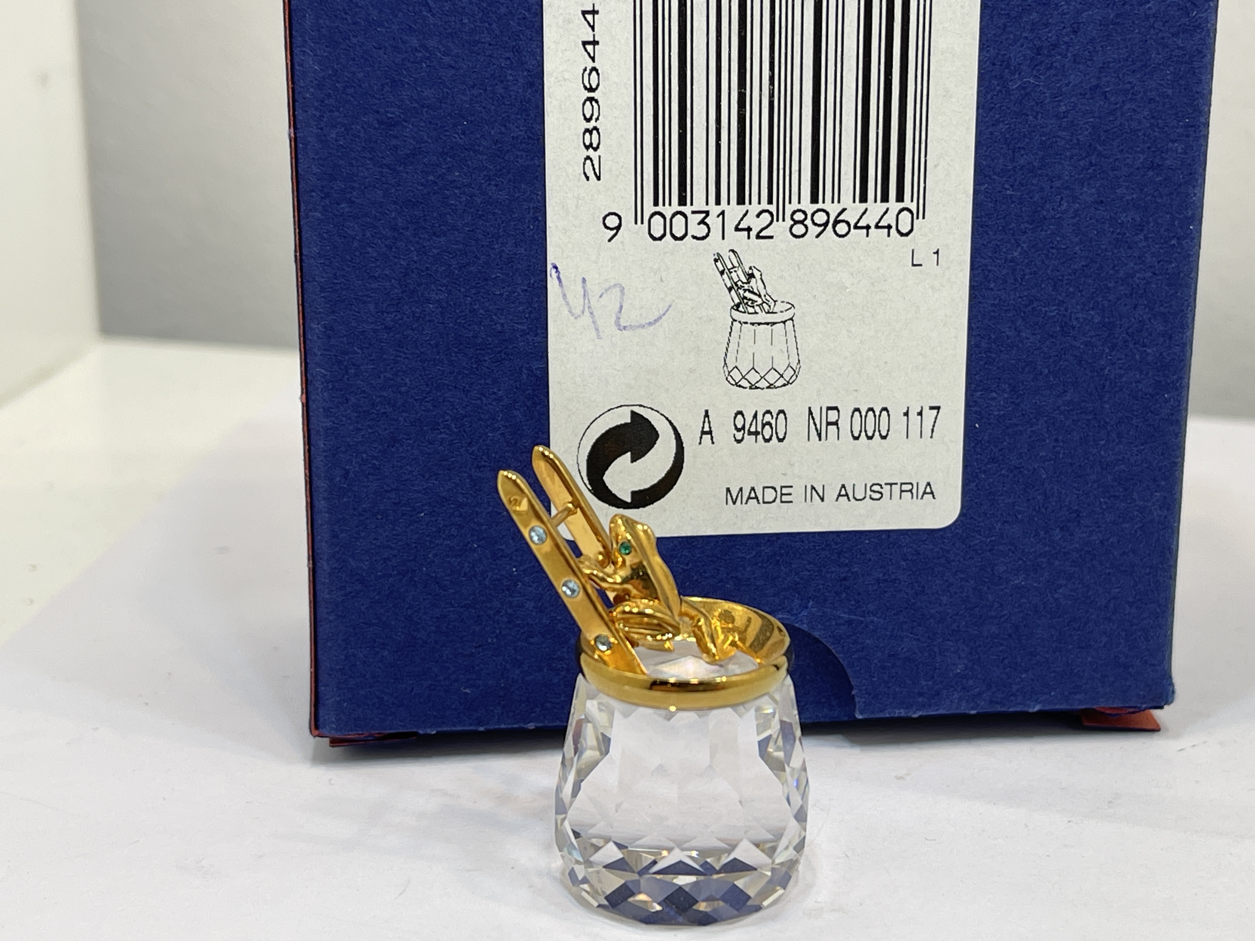  Swarovski Figur 289644 Wetterfrosch 3,2 cm. Mit Ovp & Zertifikat. Top Zustand.   